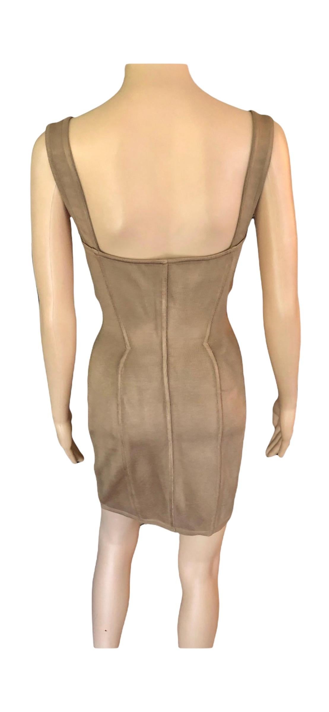 Azzedine Alaia S/S 1991 Vintage Bustier Bodycon Mini Dress  For Sale 13