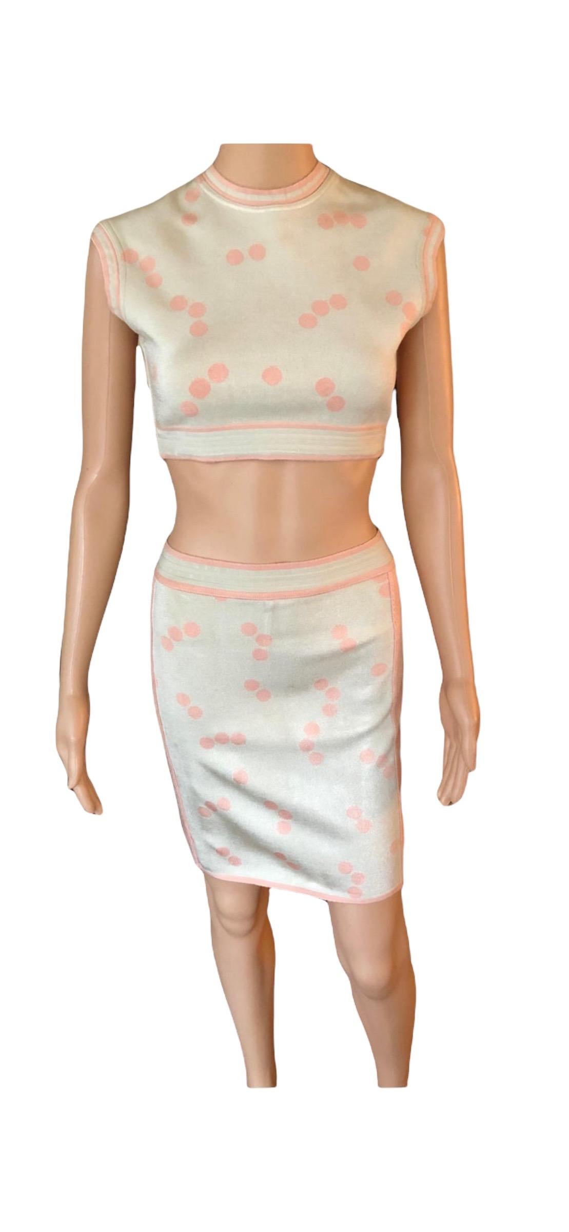 Azzedine Alaia S/S 1991 Vintage Skirt and Crop Top 2 Piece Set  For Sale 3