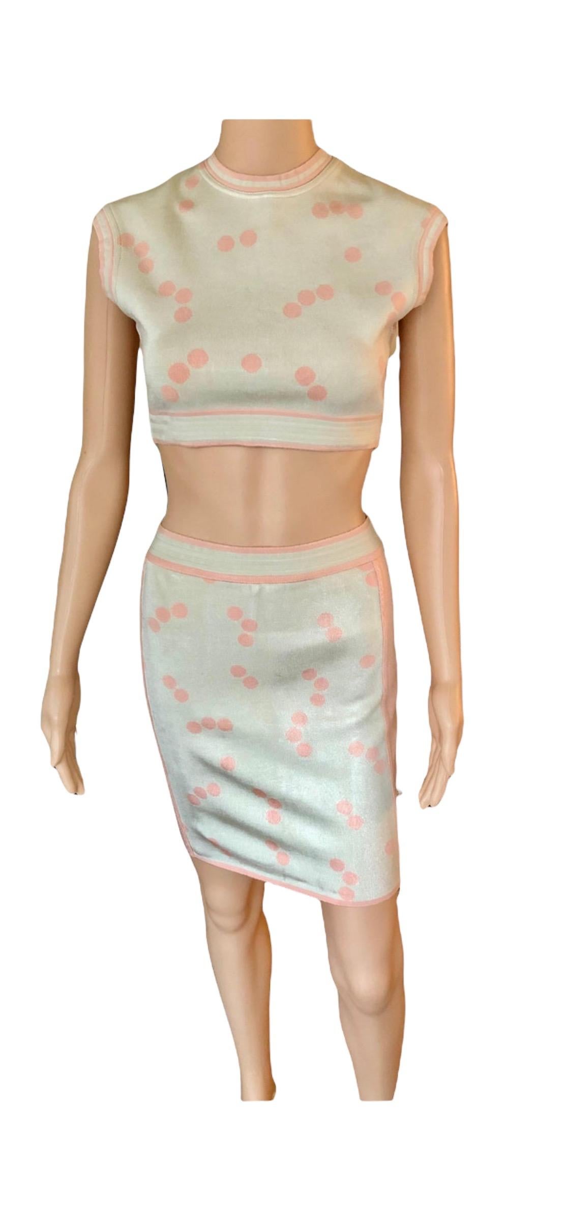 Azzedine Alaia S/S 1991 Vintage Skirt and Crop Top 2 Piece Set  For Sale 6