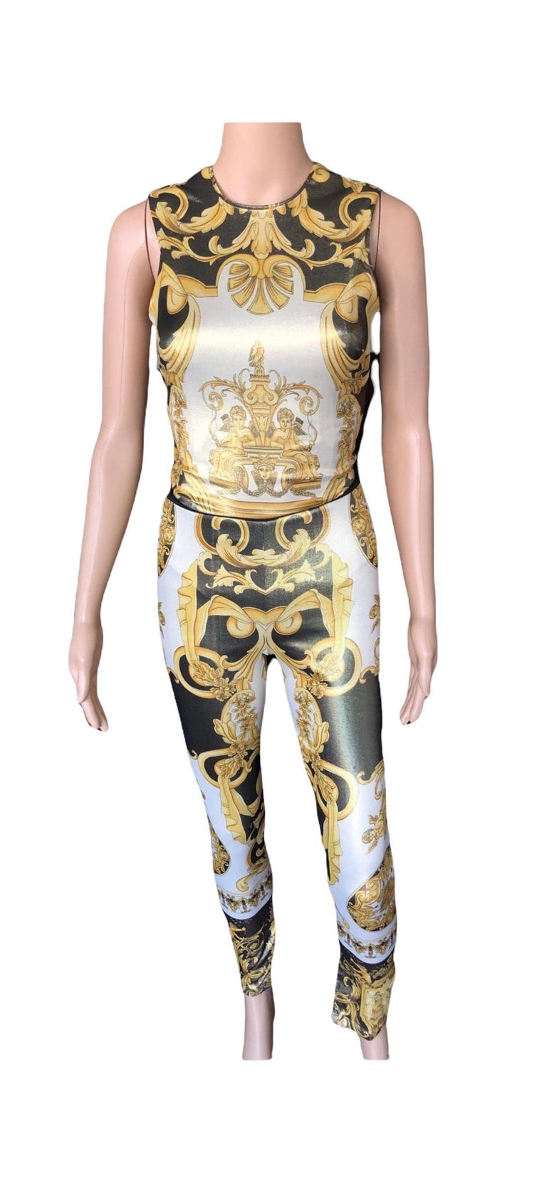 Versace Runway Baroque Tribute Leggings and Bodysuit Top Ensemble 2 Piece  Set at 1stDibs | versace two piece set, versace 2 piece set women's, versace  2 piece outfit