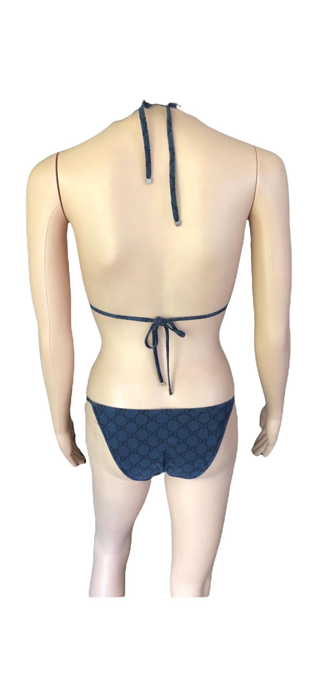Gucci Monogram GG Logo Zweiteiliges Bikini-Set Bademode 3