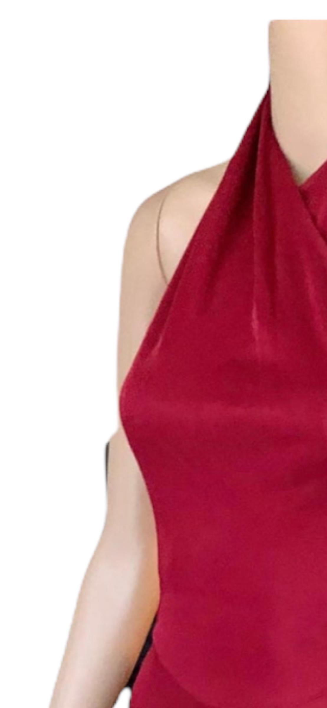 Azzedine Alaïa - Robe longue rouge vintage dos nu dos nu avec dos nu, circa 1990 9
