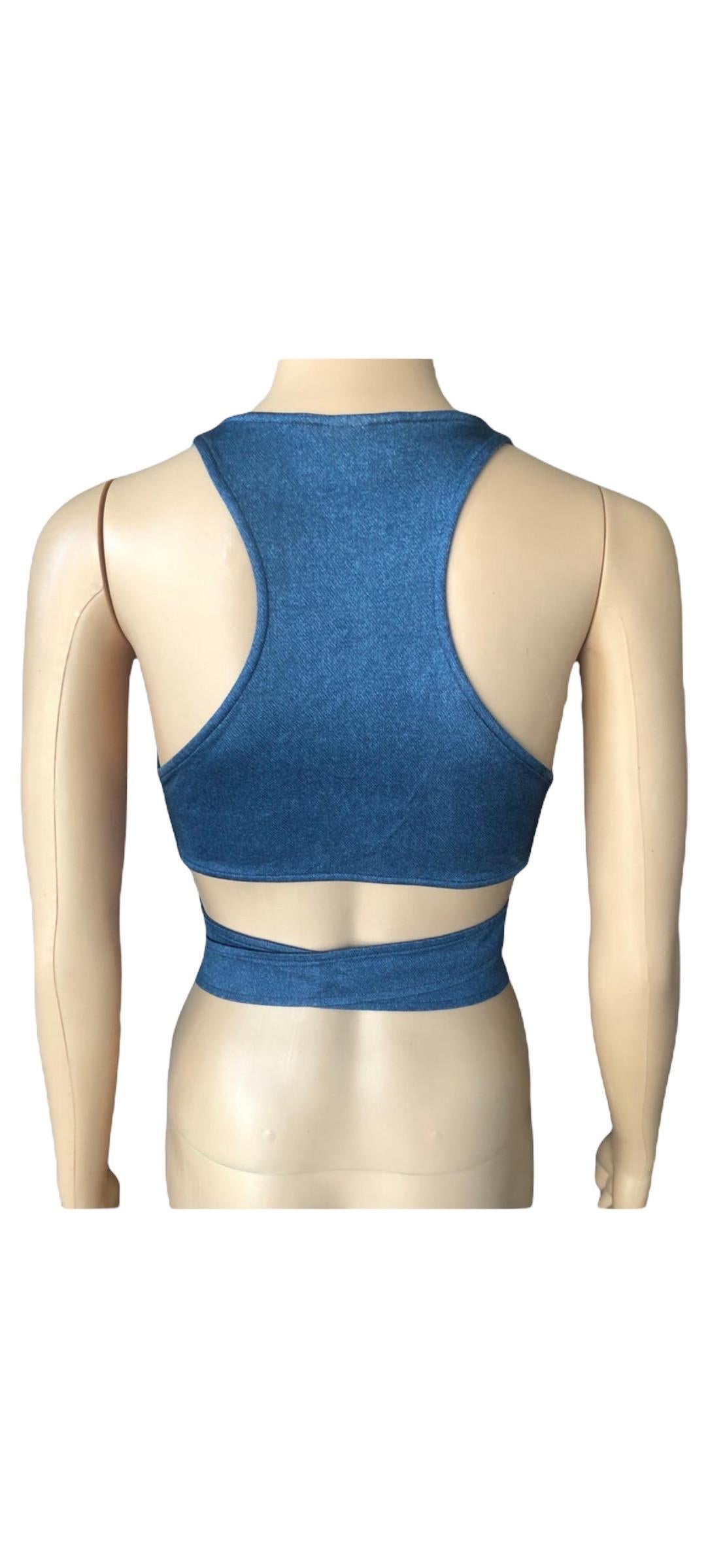 Versace S/S 2005 Plunging Wrap Crop Top 7