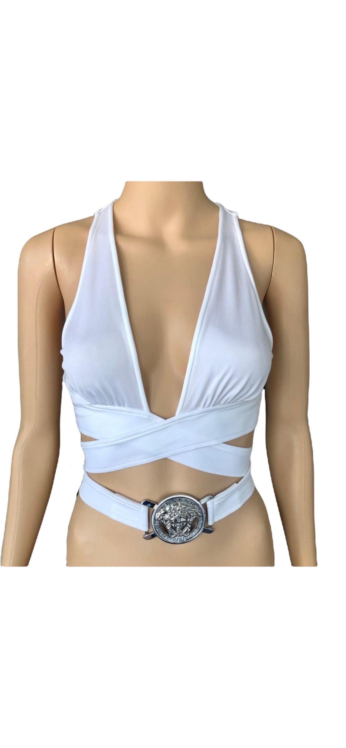 Versace S/S 2005 Plunging Wrap Crop Top For Sale 1