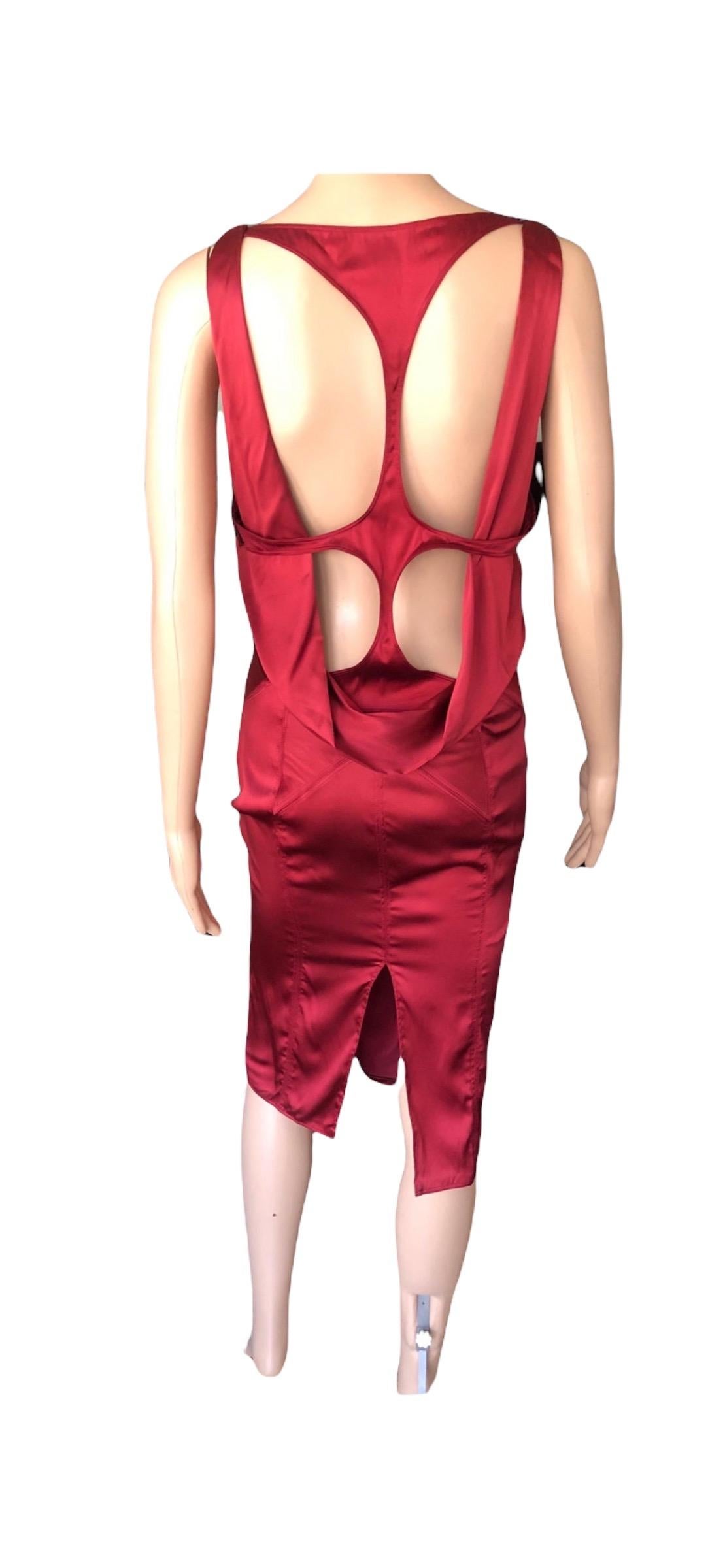 Tom Ford for Gucci F/W 2003 Runway Cutout Bustier Silk Dress For Sale 6
