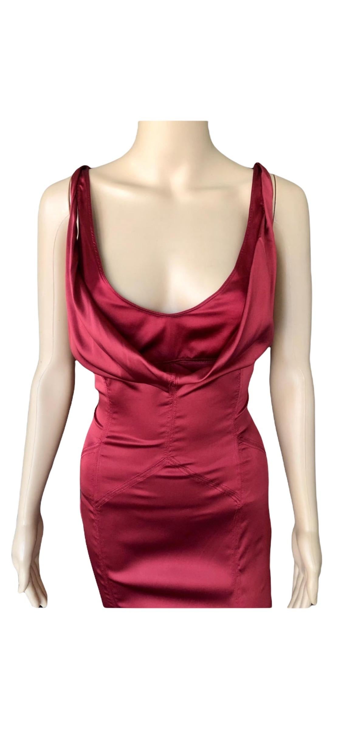 Tom Ford for Gucci F/W 2003 Runway Cutout Bustier Silk Dress For Sale 7
