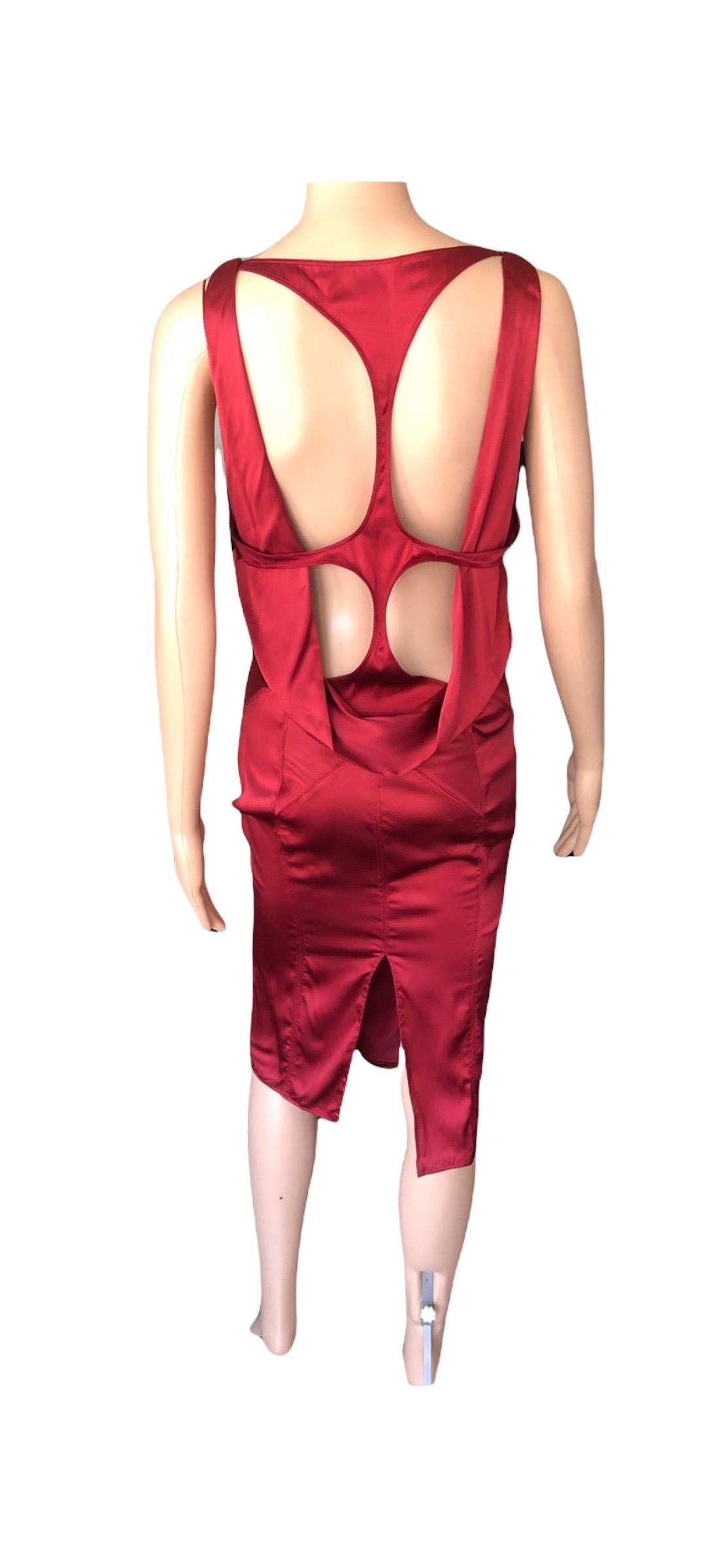 Tom Ford for Gucci F/W 2003 Runway Cutout Bustier Silk Dress For Sale 8