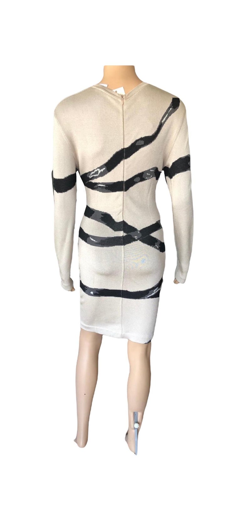 Azzedine Alaia F/W 1992 Runway Vintage Fitted Bow Ribbon Wrapped Dress ...