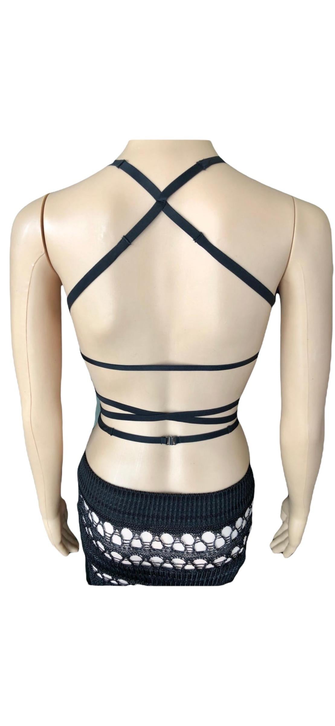 New Gucci Mesh Wrap Bra Crop Top  For Sale 3