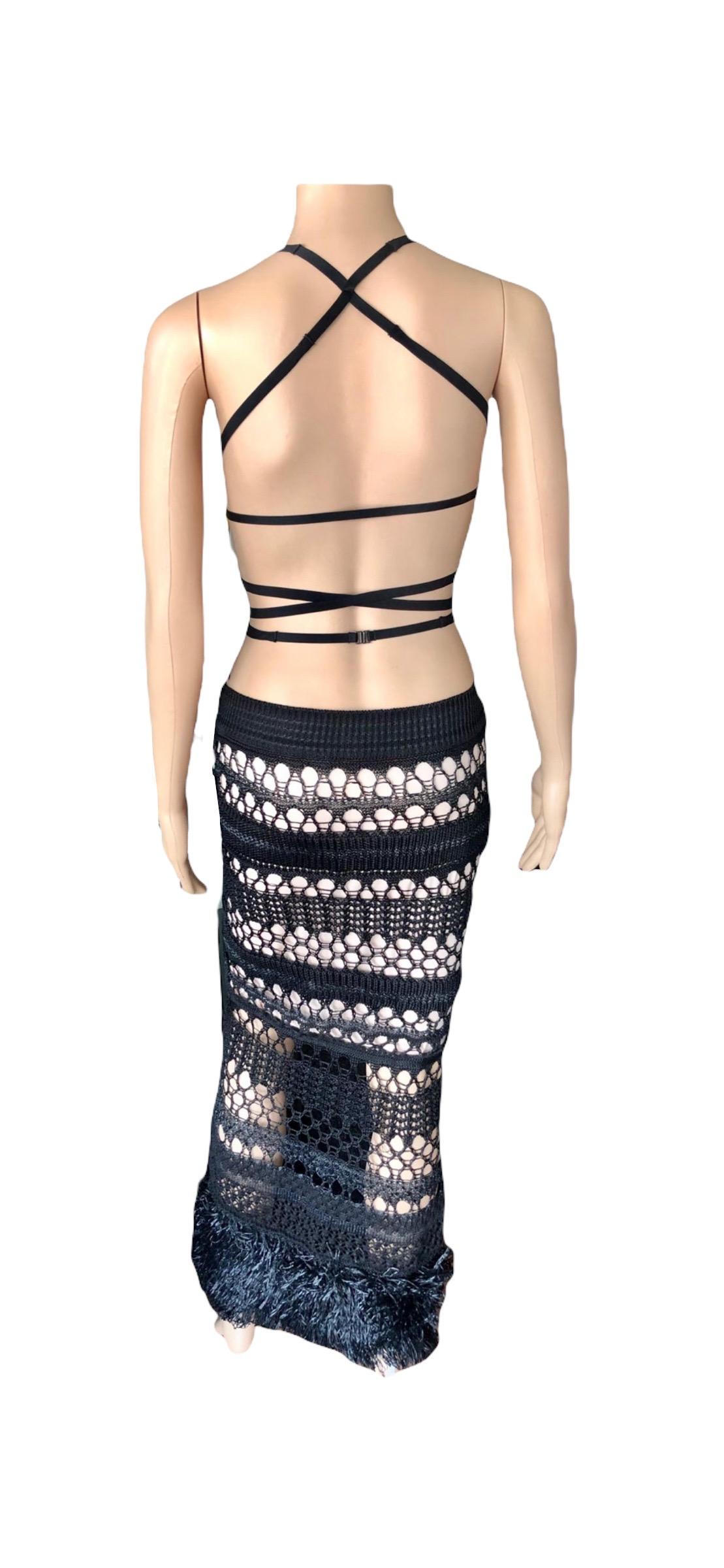 New Gucci Mesh Wrap Bra Crop Top en vente 9