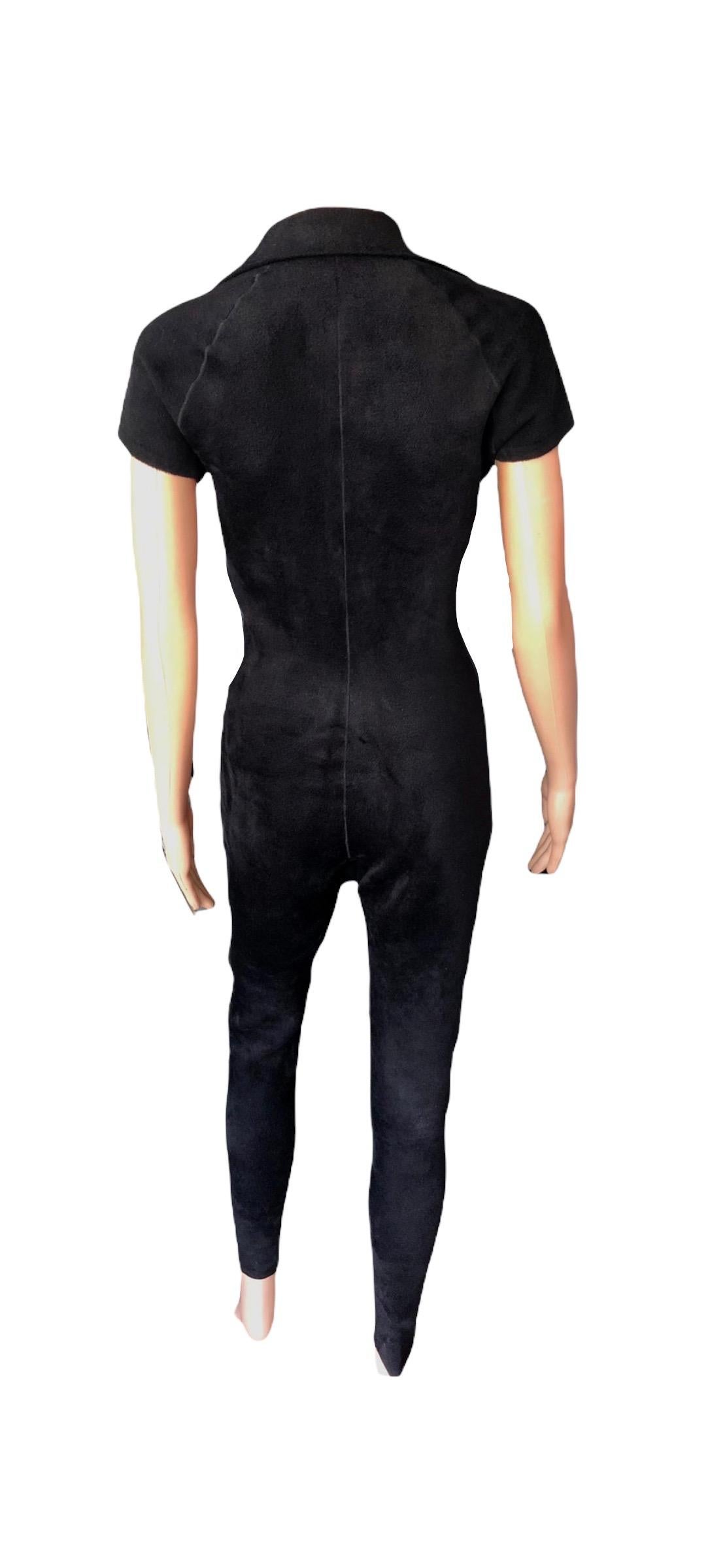Azzedine Alaia Chenille Bodycon Playsuit Catsuit Jumpsuit  For Sale 3