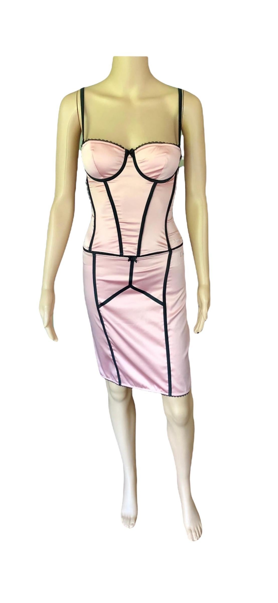 Christian Dior By John Galliano S/S 2002 Unworn Bustier Top & Skirt 2 Piece Set 7