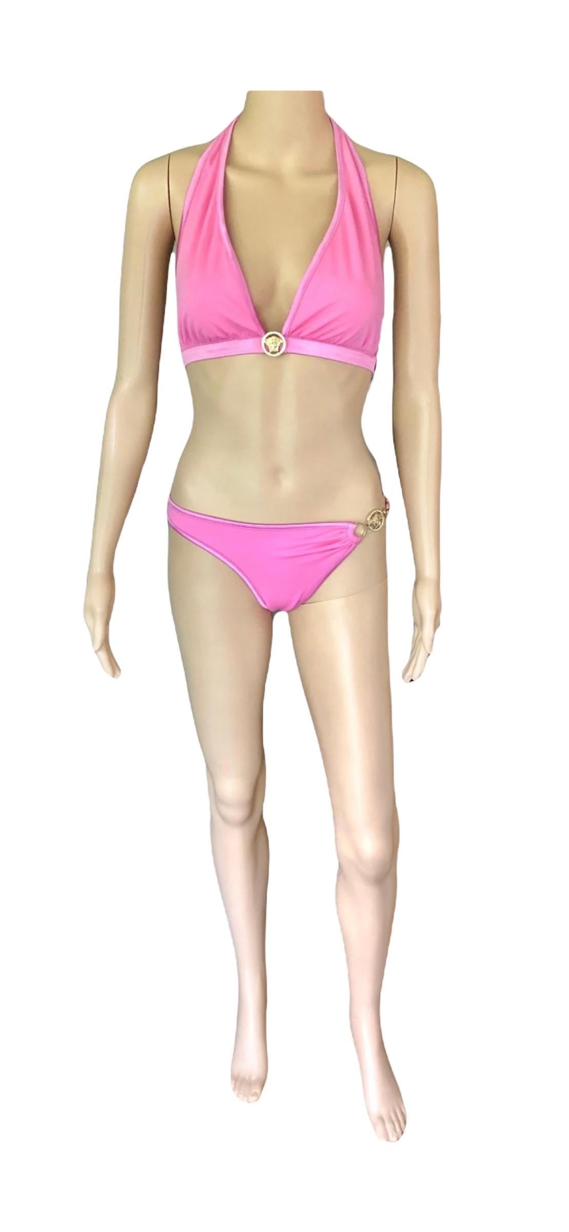 Versace S/S 2005 Crystal Embellished Two-Piece Bikini Set Swimsuit Swimwear NWT For Sale 7