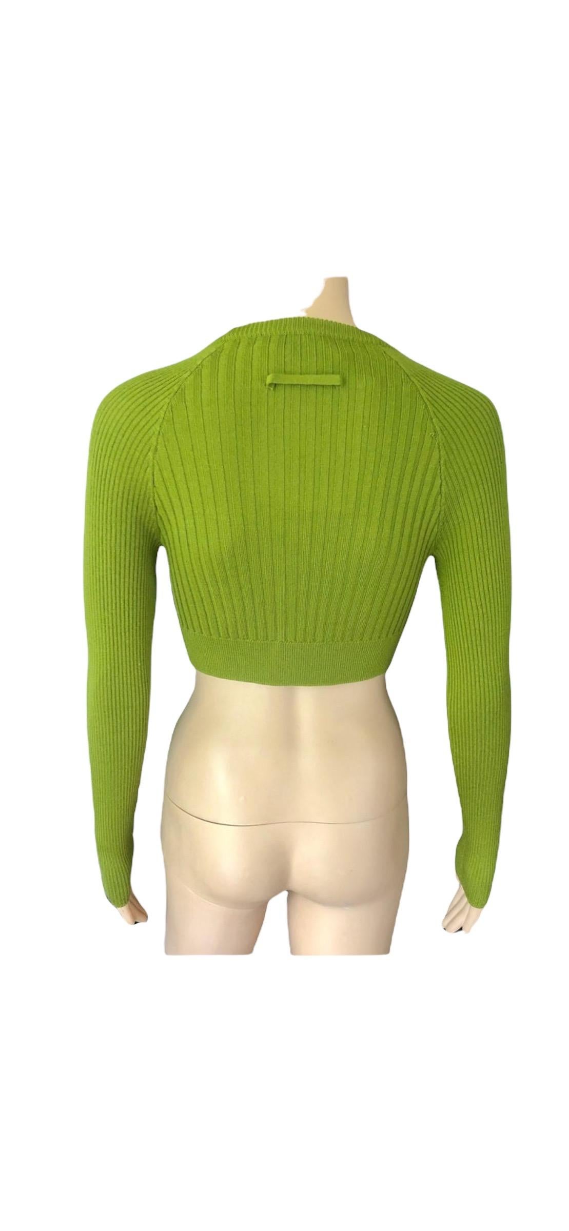 Jean Paul Gaultier Cutout Crop Sweater Top For Sale 5