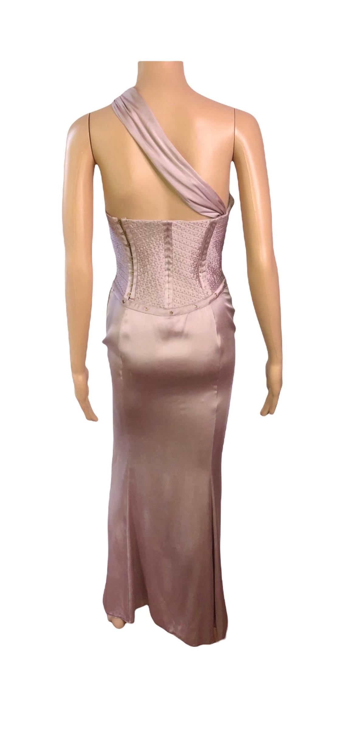 Tom Ford for Gucci F/W 2003 Runway Bustier Corset Silk Evening Dress Gown 3