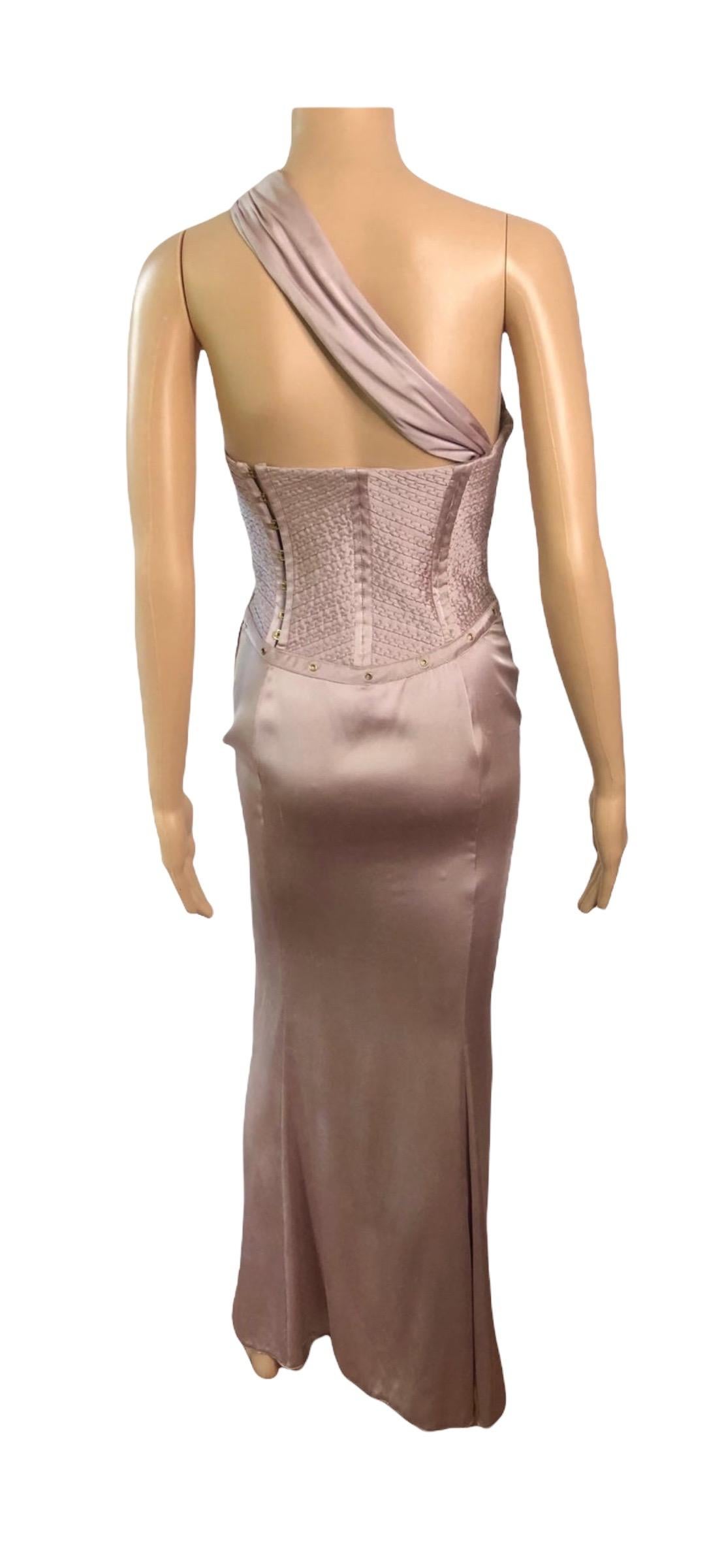 Tom Ford for Gucci F/W 2003 Runway Bustier Corset Silk Evening Dress Gown 5