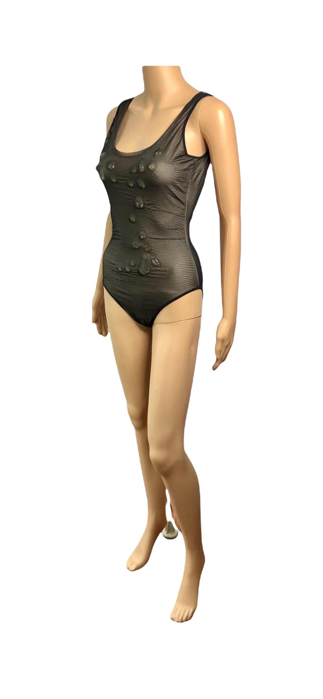 Traje de baño Jean Paul Gaultier Soleil F/W2006 Traje de baño con adornos de cristal 7