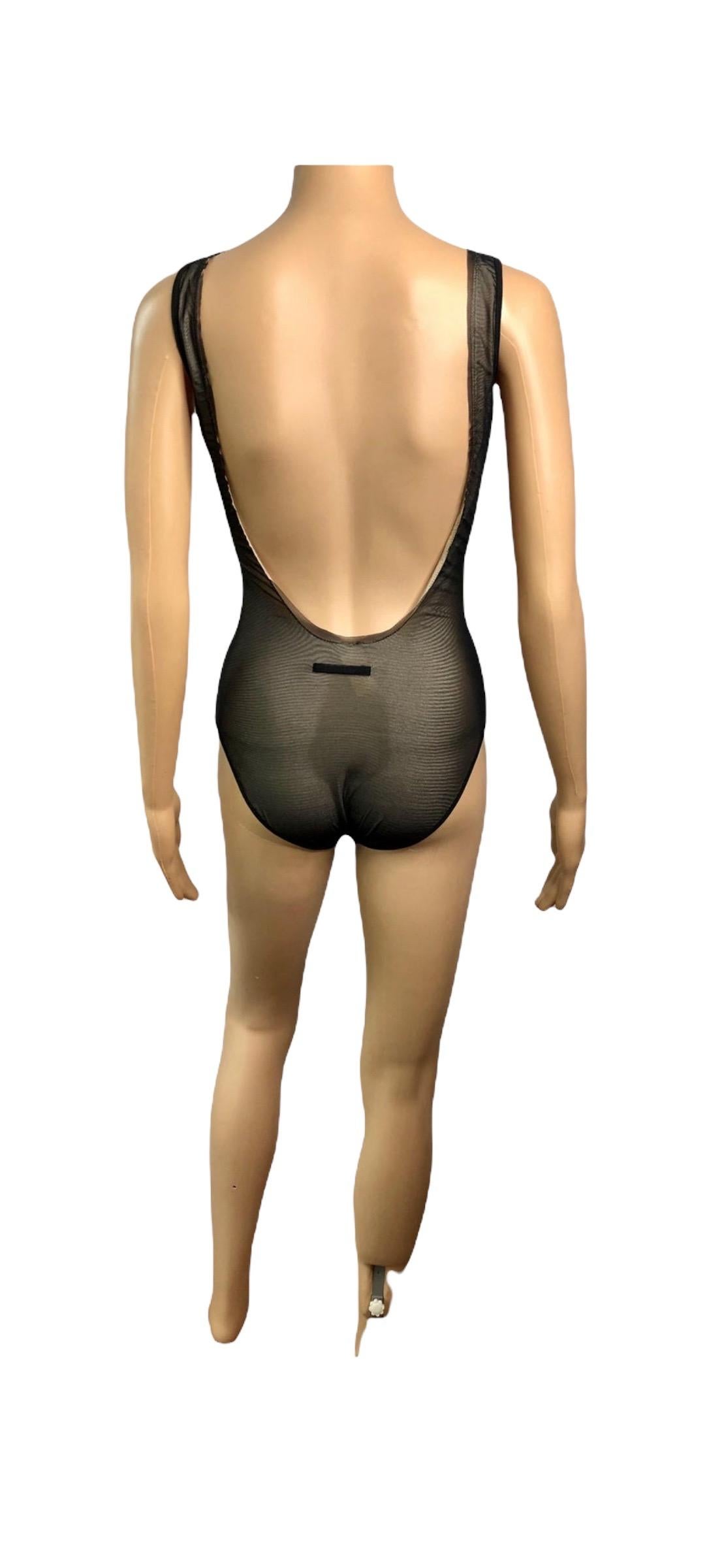 Jean Paul Gaultier Soleil F/W2006 Crystal Embellished Bodysuit Swimwear Swimsuit 5
