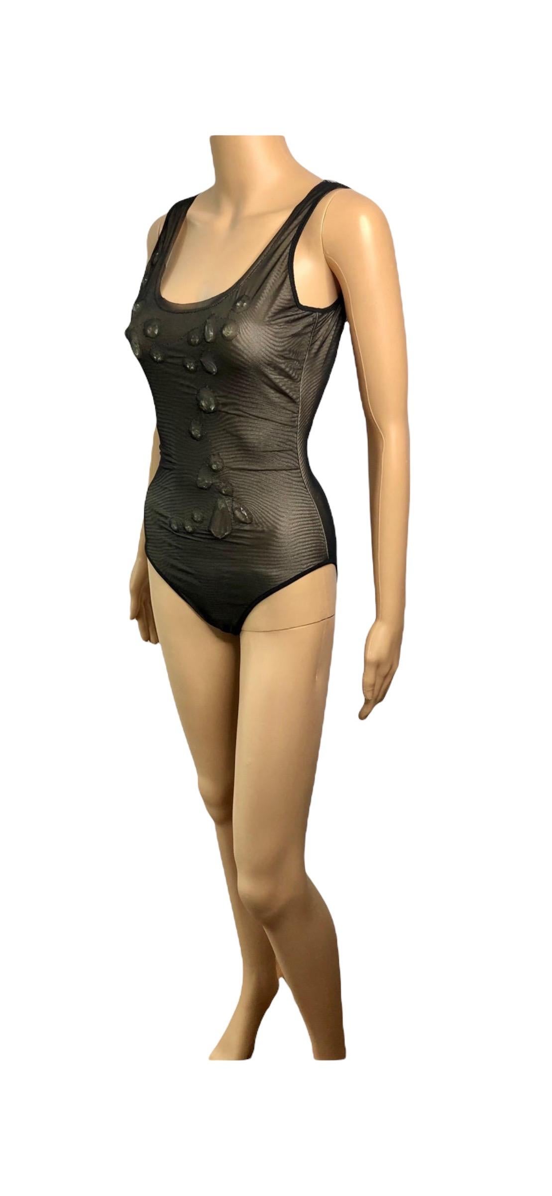 Jean Paul Gaultier Soleil F/W2006 Crystal Embellished Bodysuit Swimwear Swimsuit 7
