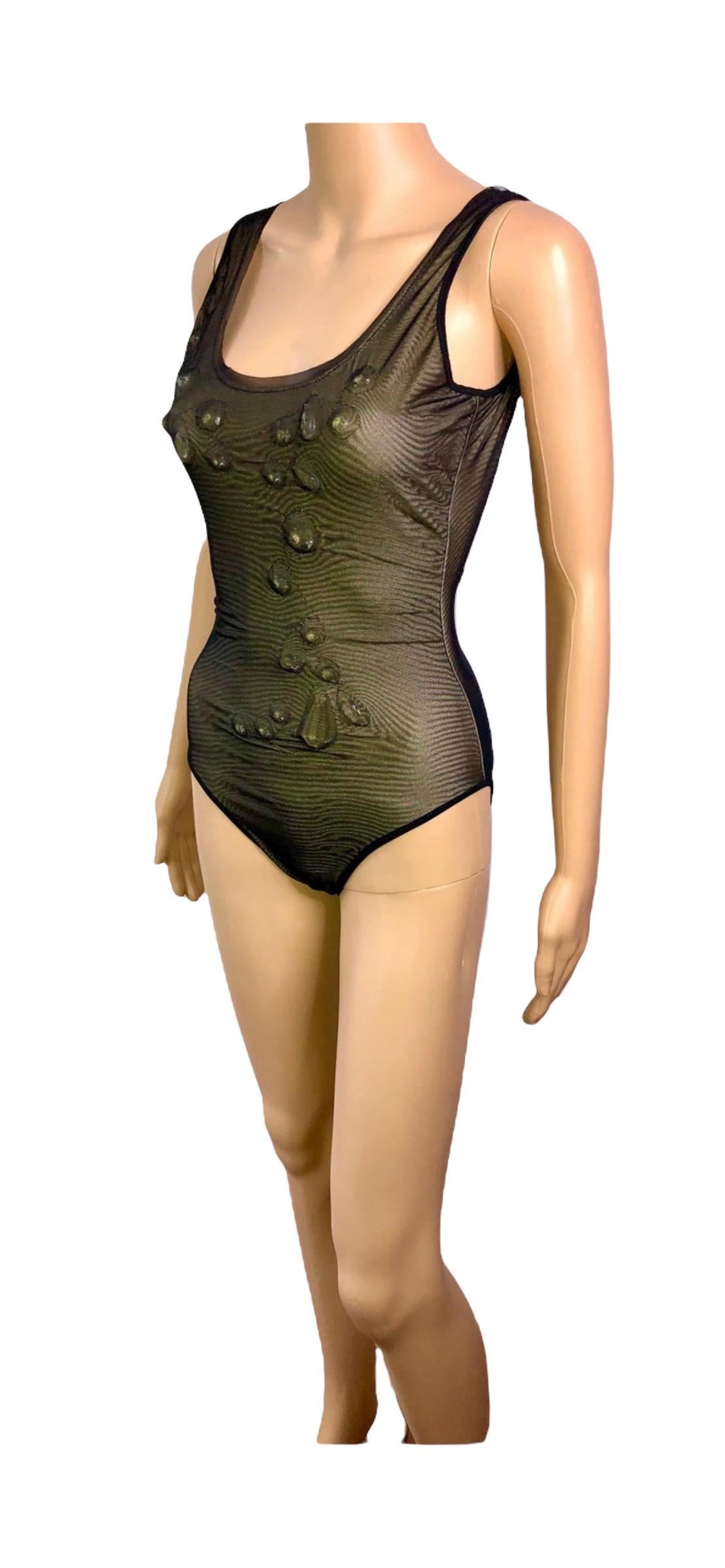 Jean Paul Gaultier Soleil F/W2006 Crystal Embellished Bodysuit Swimwear Swimsuit 12