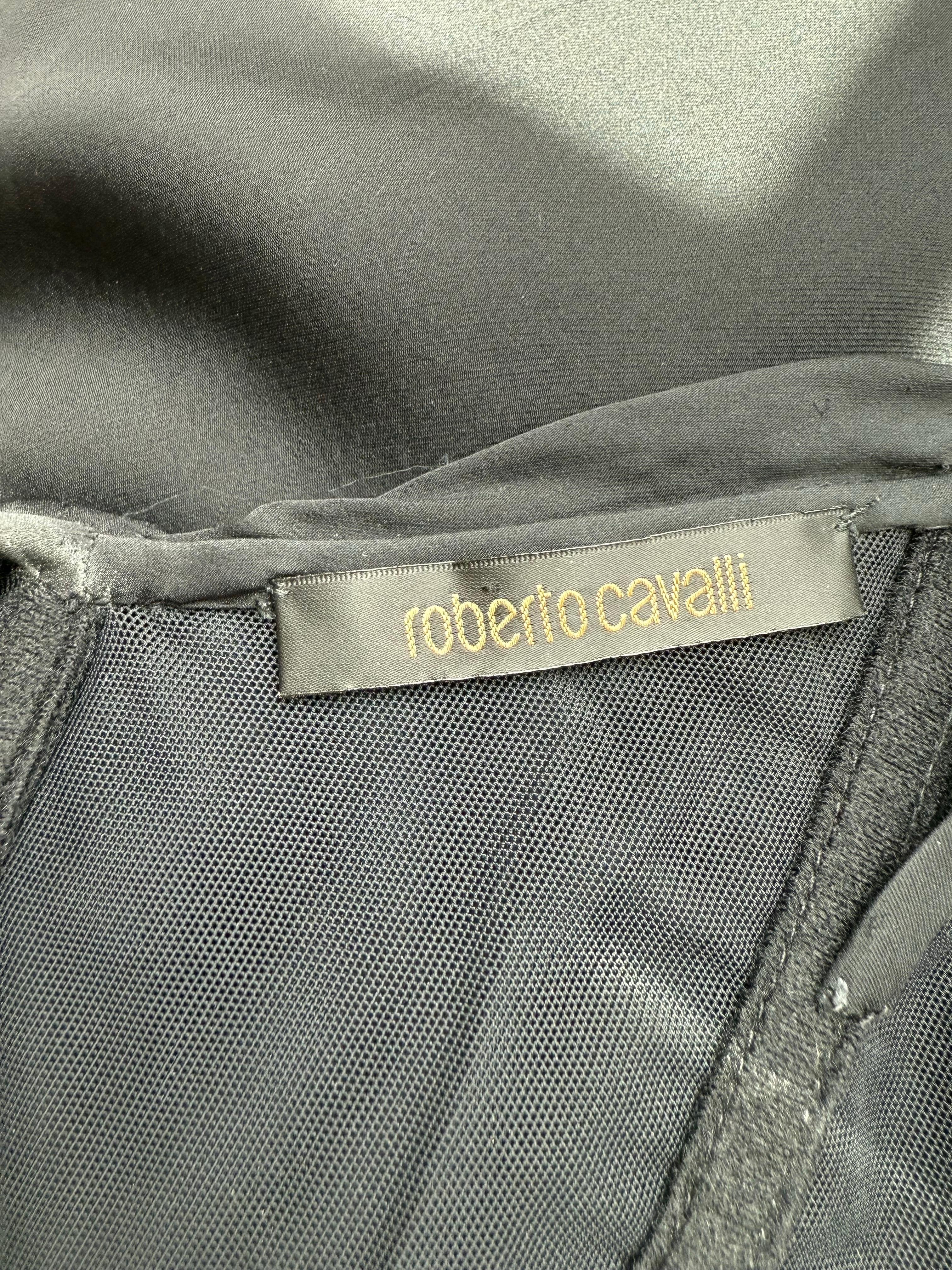 Roberto Cavalli F/W 2006 Laufsteg Bustier Verschönertes Fächer Hochgeschlitztes Abendkleid im Angebot 5
