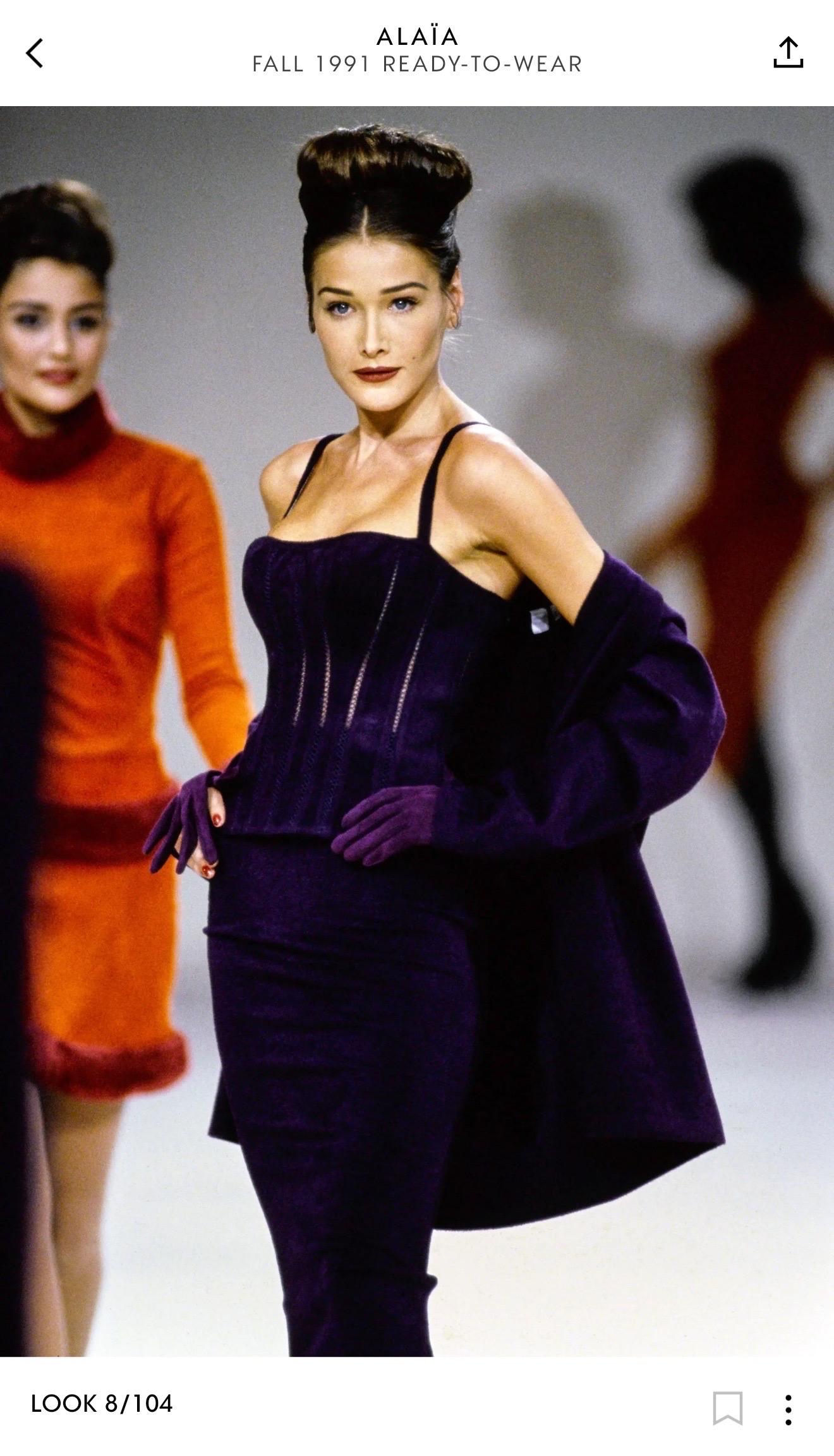 Azzedine Alaia F/W 1991 Ensemble 2 pièces Bustier Corset Top et Leggings en vente 12