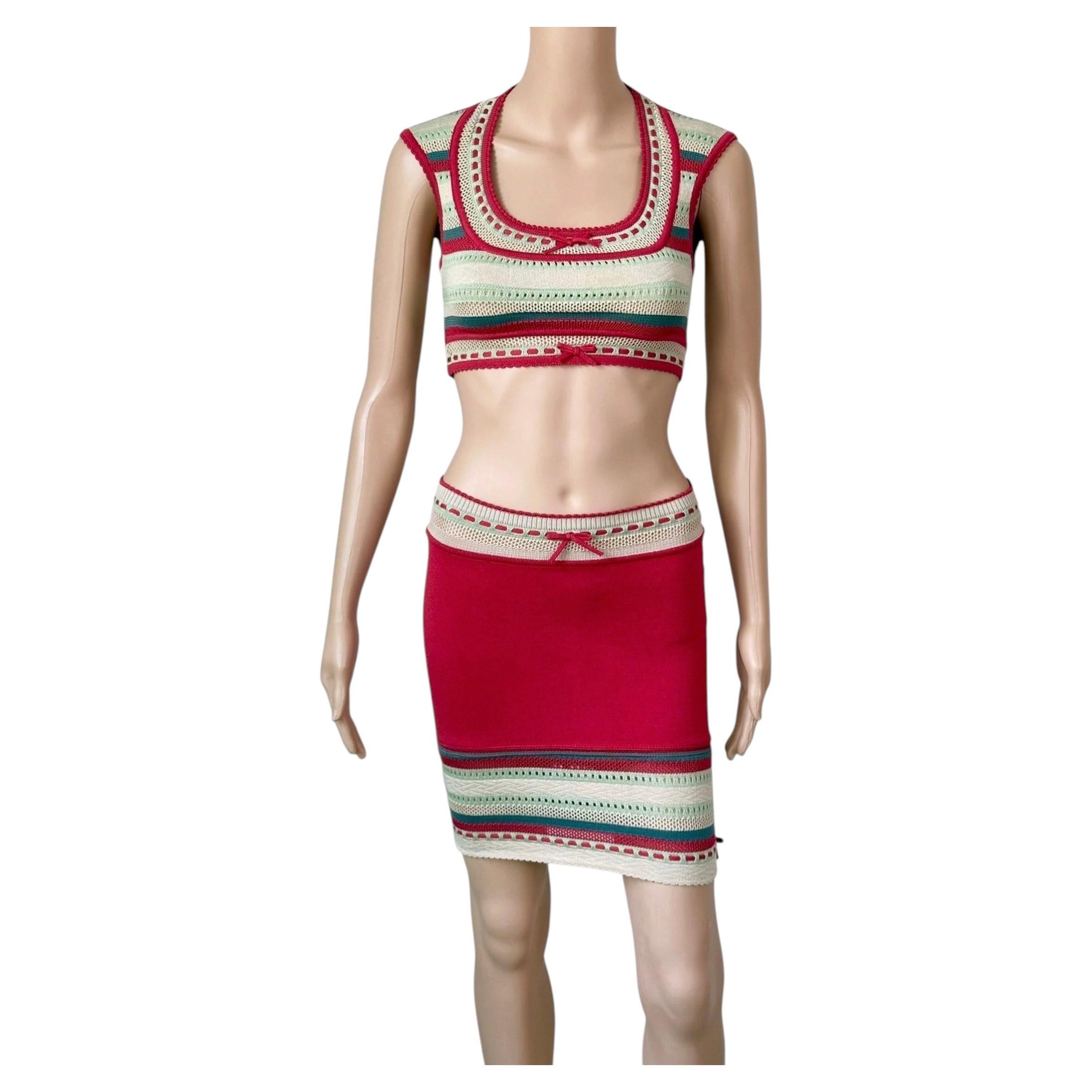 Azzedine Alaia Frühjahr/Sommer 1993 – 2-teiliges Ensemble aus gehäkeltem Crop-Top und Minirock