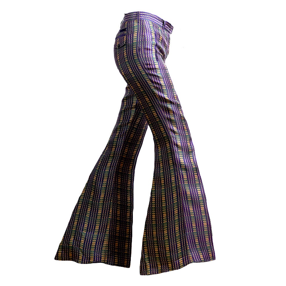 PRADA Flared Leg 70s Style Trousers For Sale