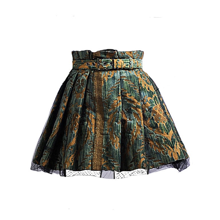 DOLCE & GABBANA Brocade Skirt For Sale