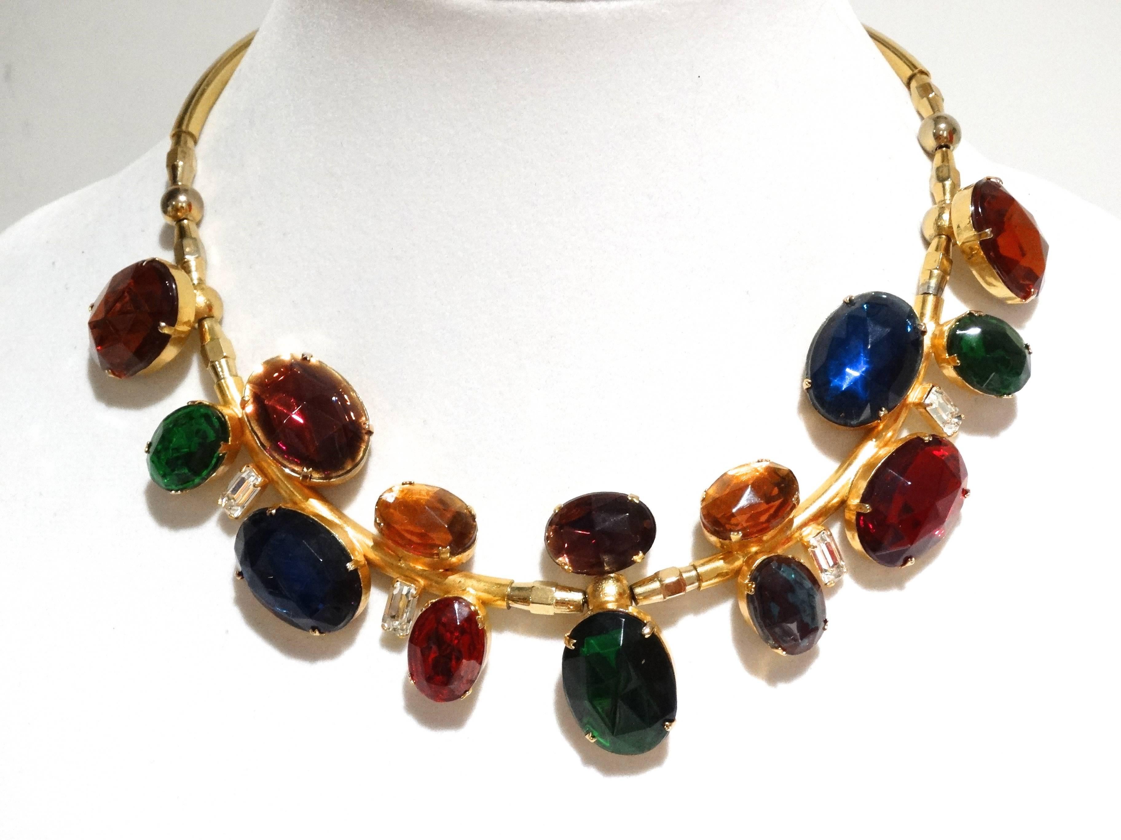 Collana con colletto di gemme Emilio Pucci, anni '80 in vendita 2