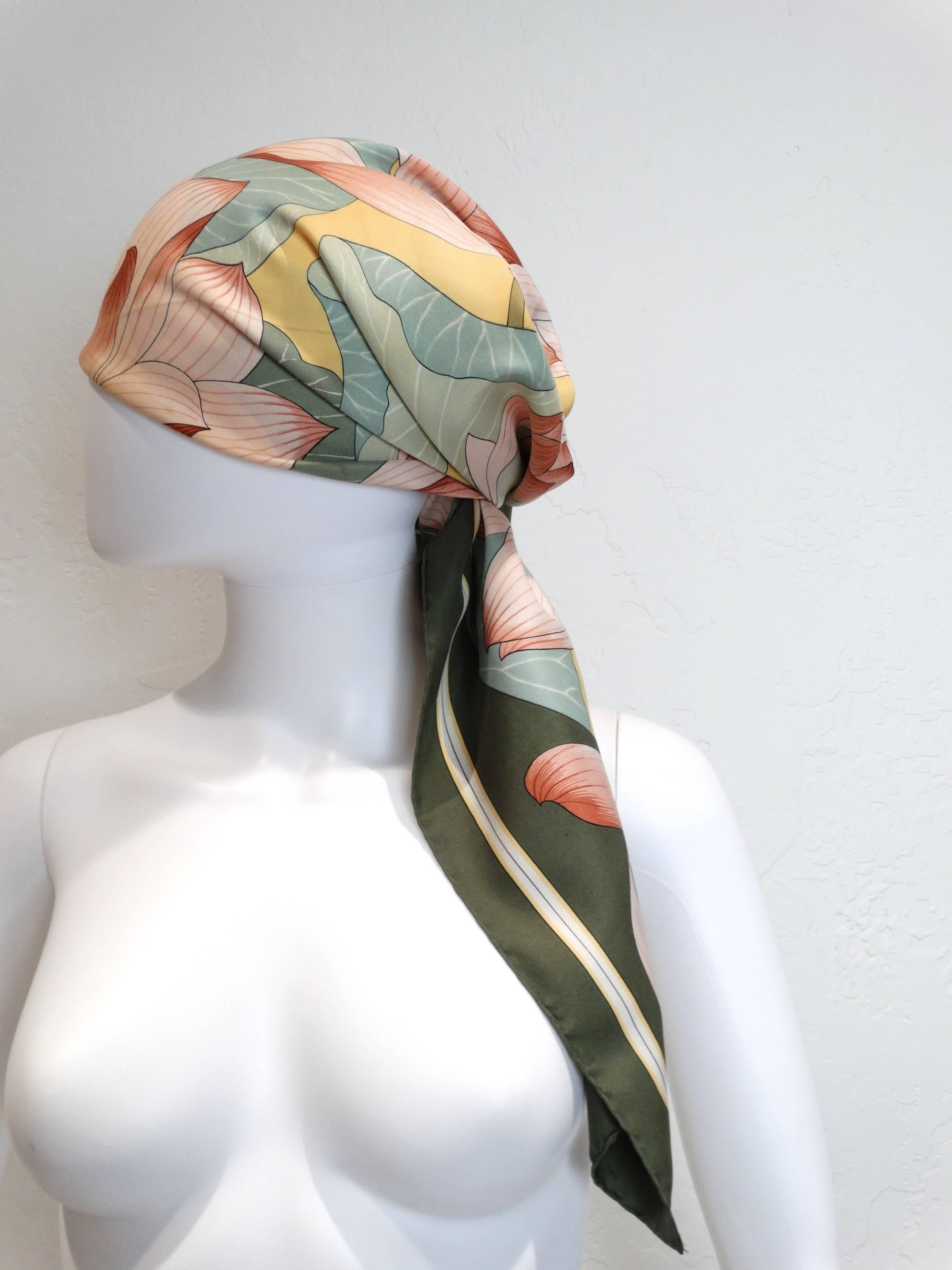 hermes lotus scarf