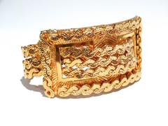 1970s William de Lillo Rope Plate Bracelet