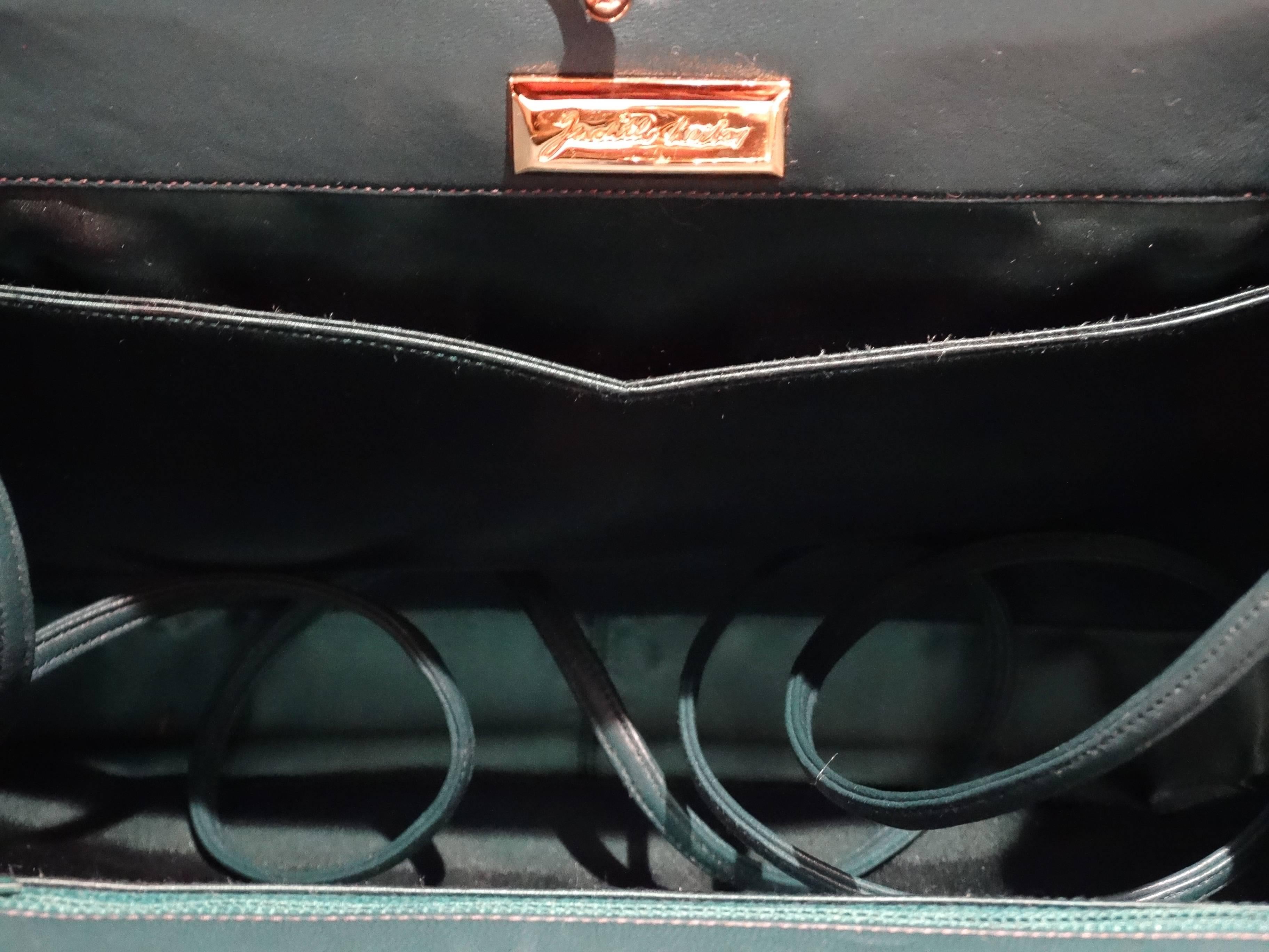 1980s Judith Lieber Emerald Green Handbag 1