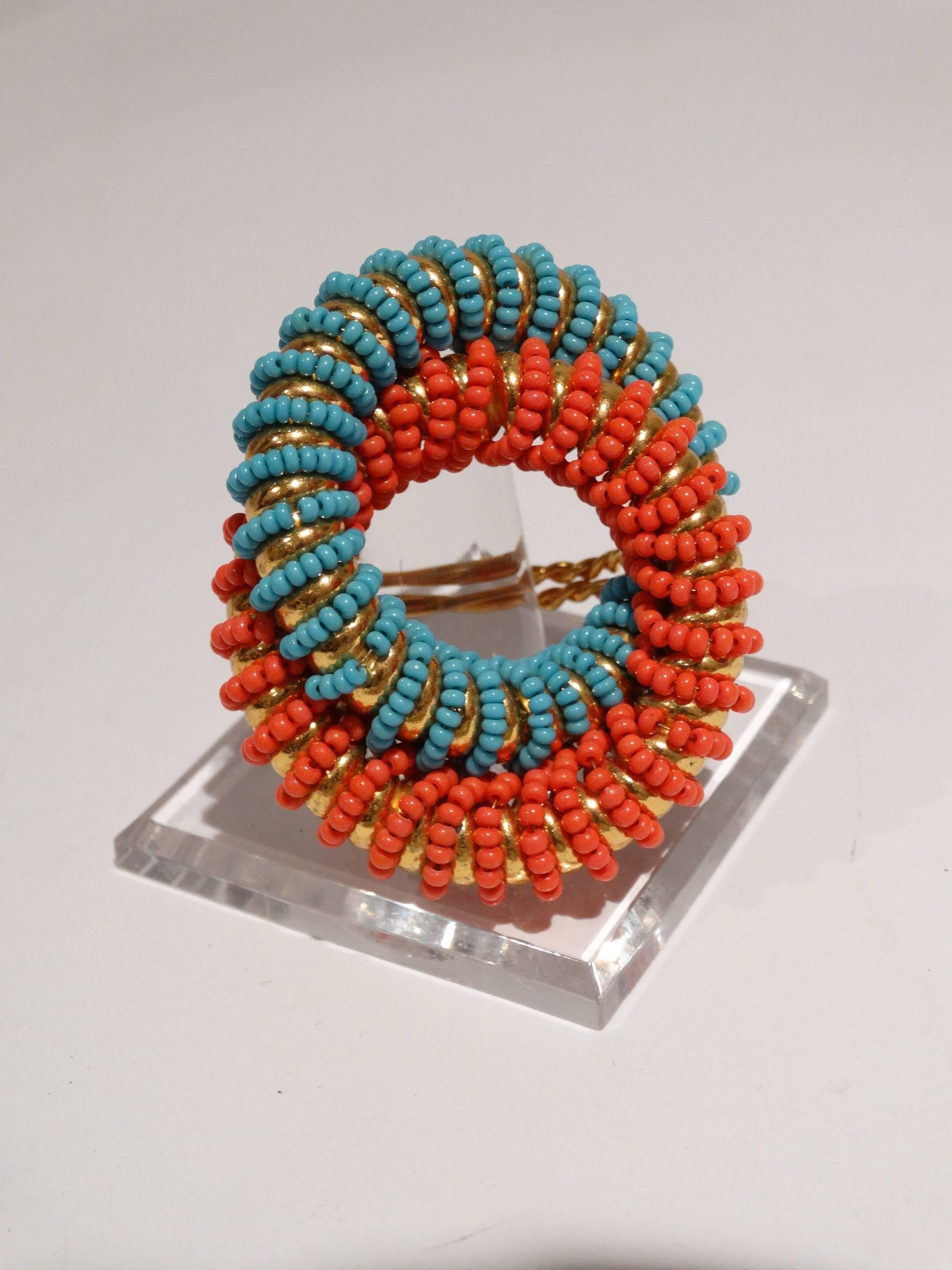 1970's William De Lellio Interlocking Circles Ring  In Excellent Condition In Scottsdale, AZ