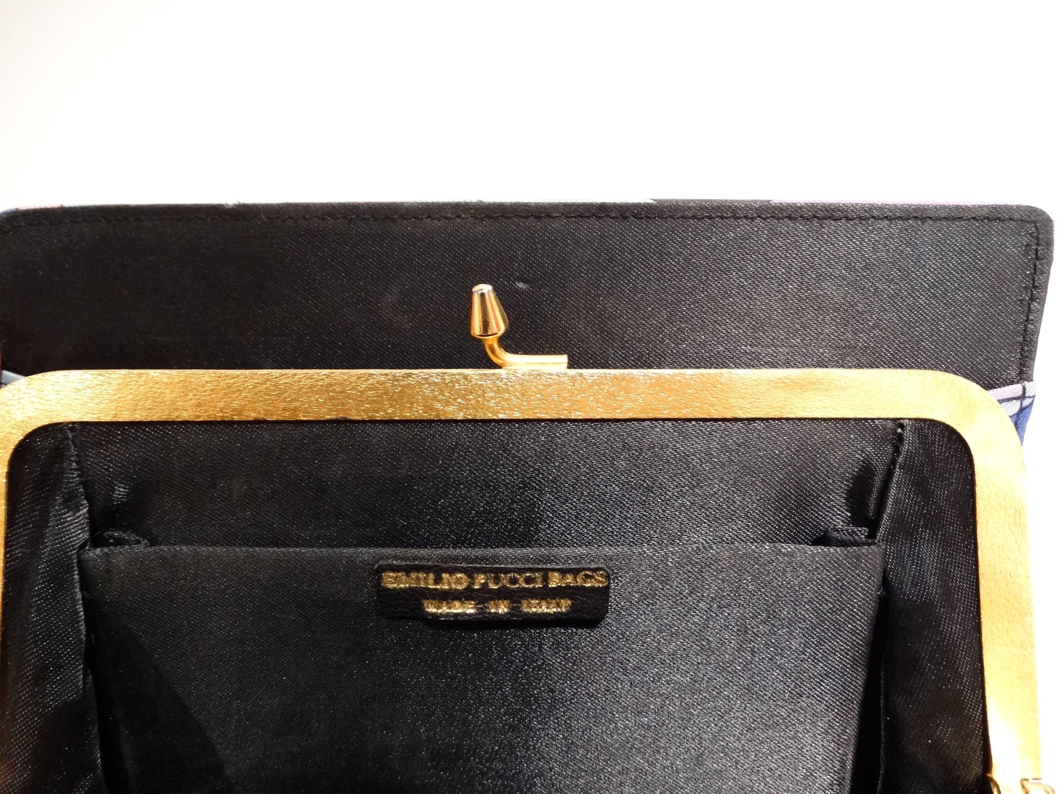 1960s Emilio Pucci Mod Print Chain Strap Handbag 4