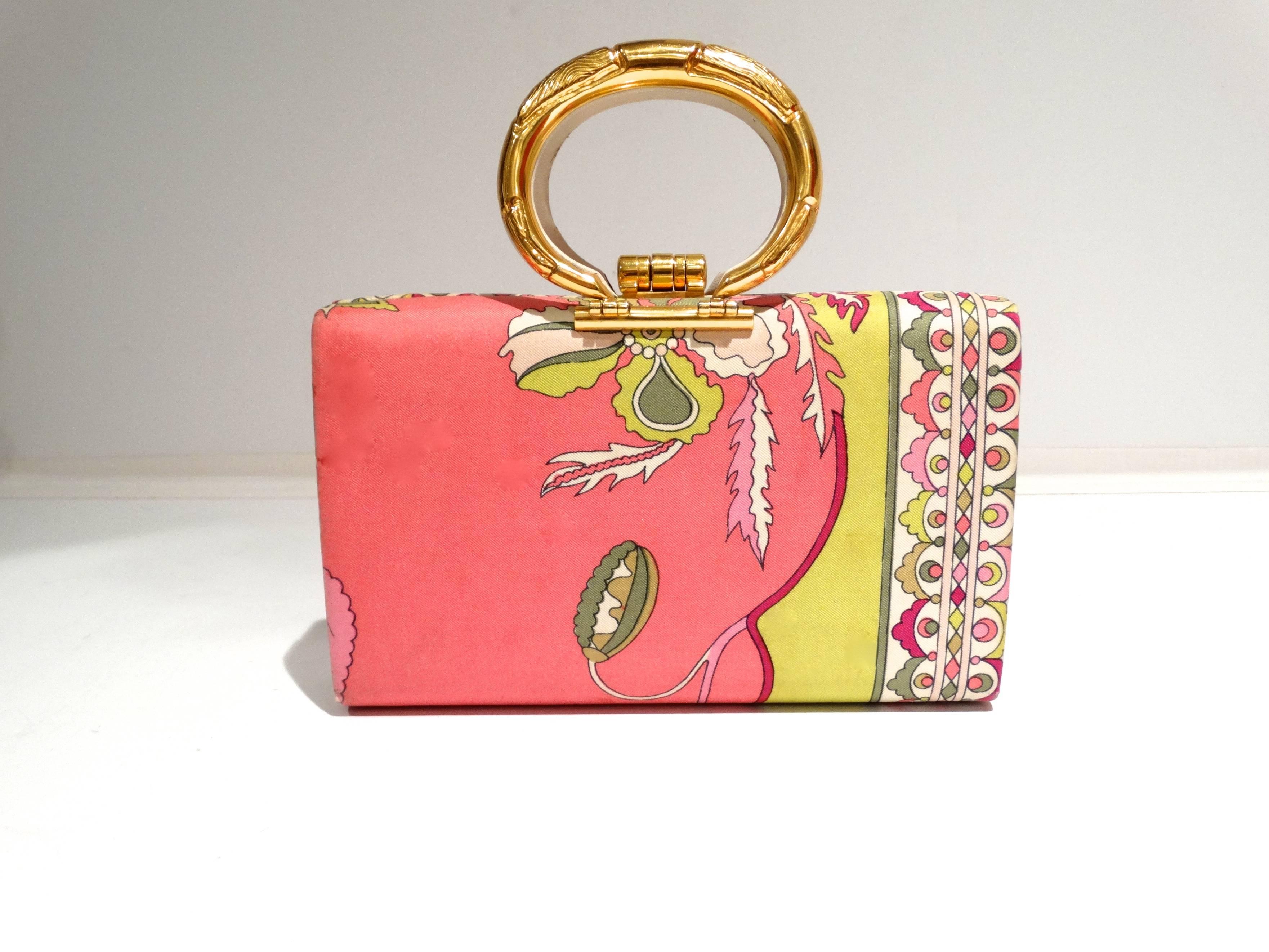 Beige 1960s Emilio Pucci Box Handbag