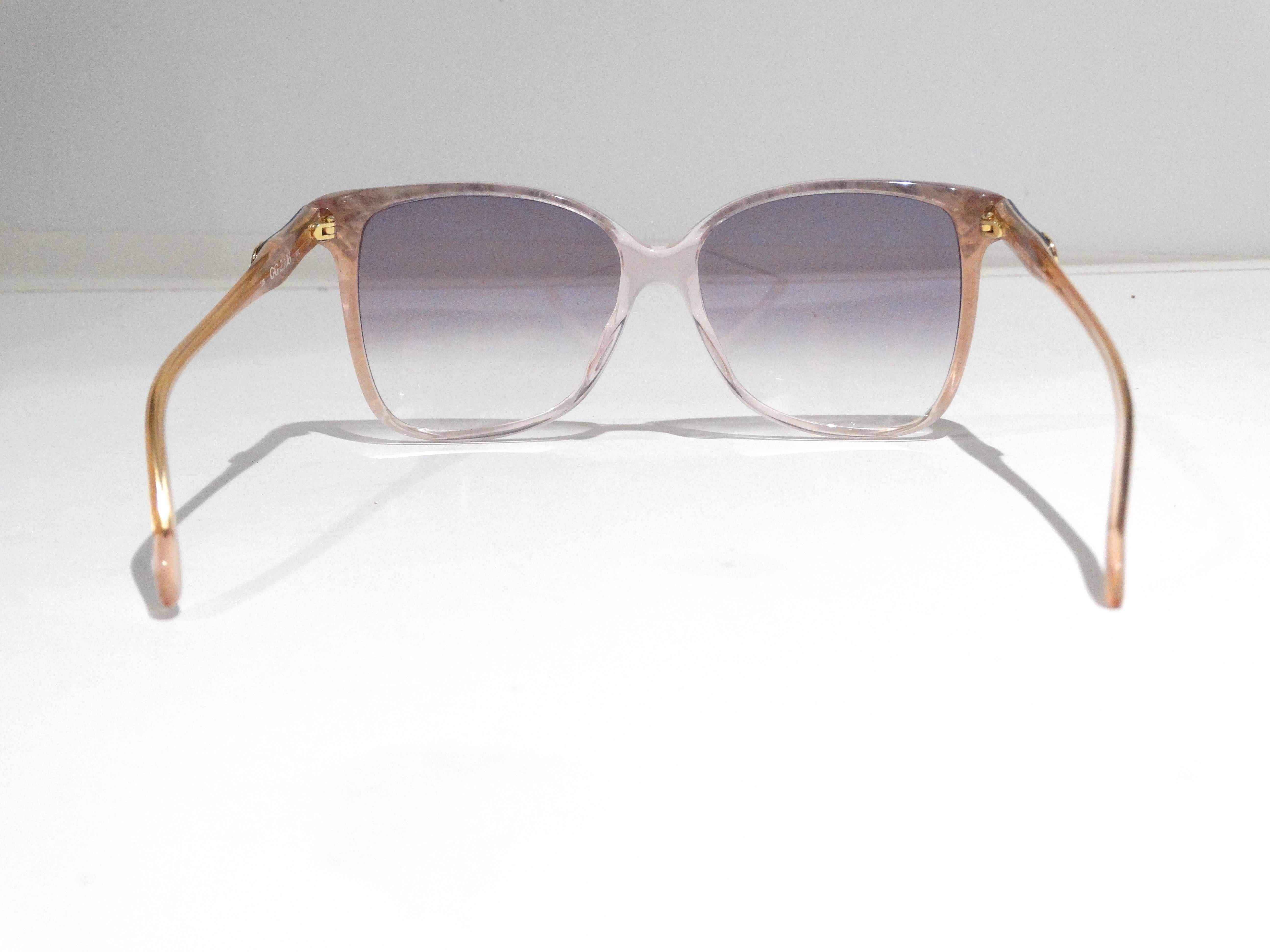 Rare 1970s Mother of Pearl Gucci Sunglasses  In Good Condition In Scottsdale, AZ