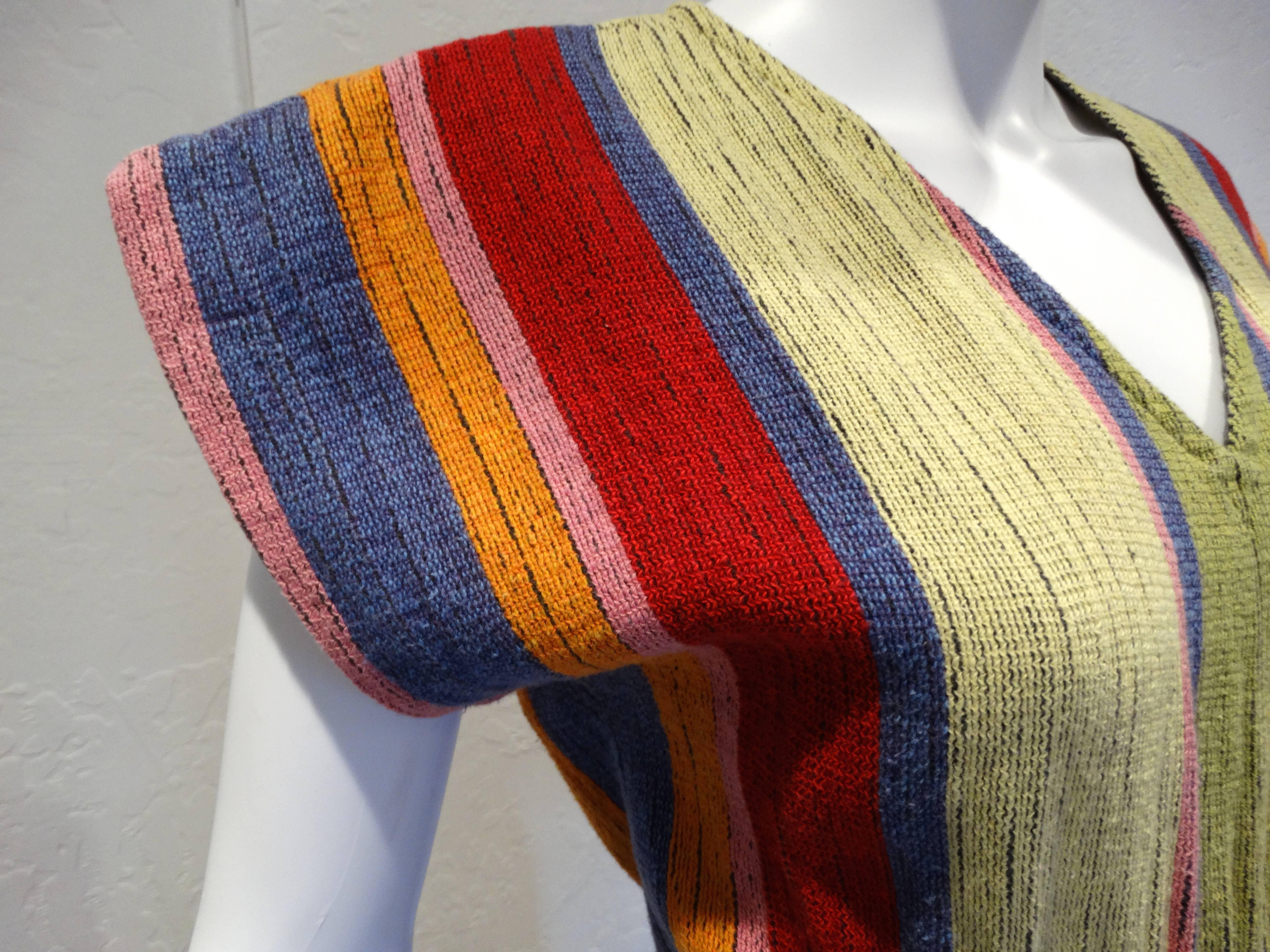 Women's 1970s Rikma Bohemian Dress w/ Wooden Macrame Waist