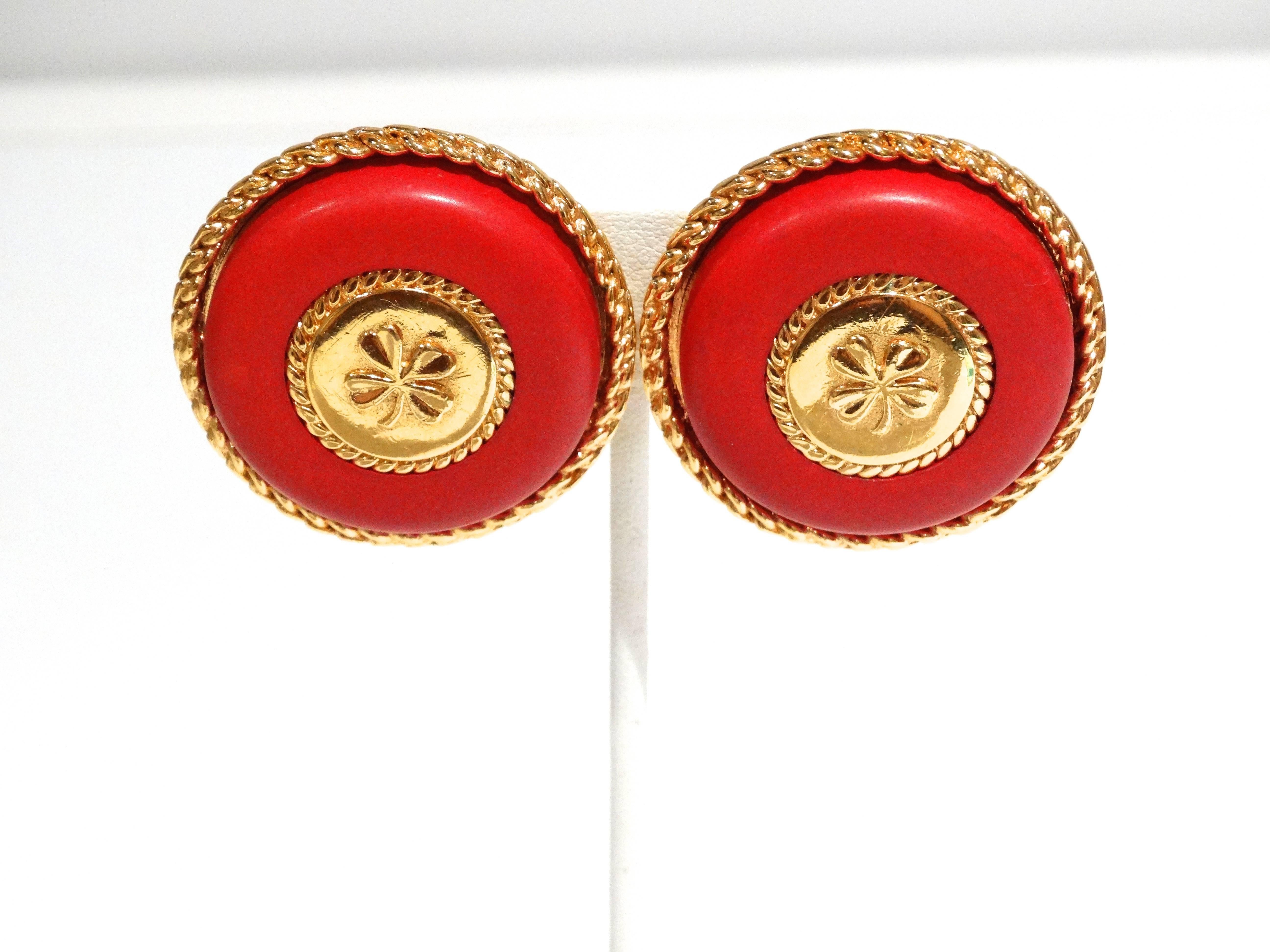 1980s Iconic Chanel Clover Earrings  4