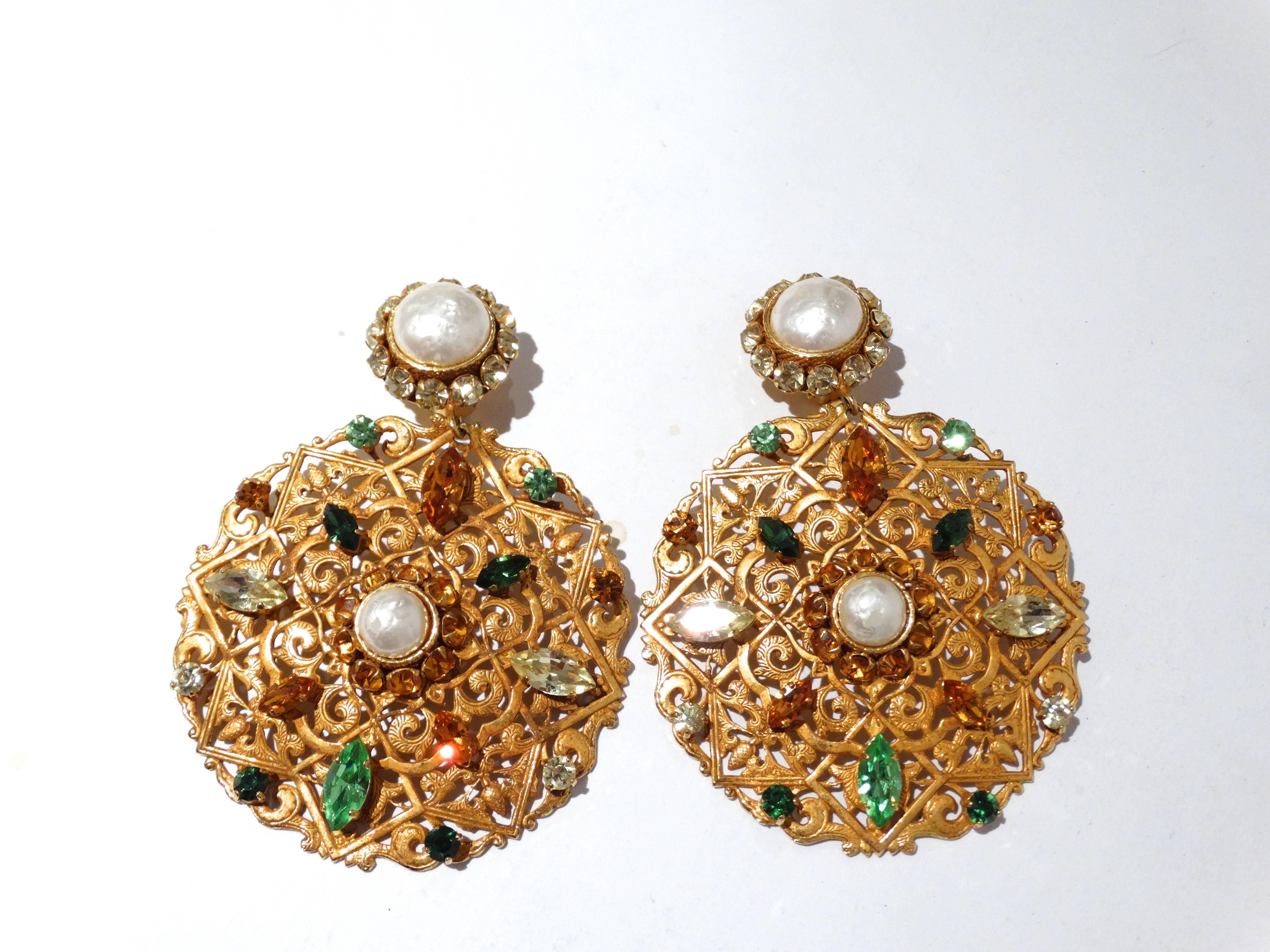 1980s Dominique Aurientis Runway Earrings  4