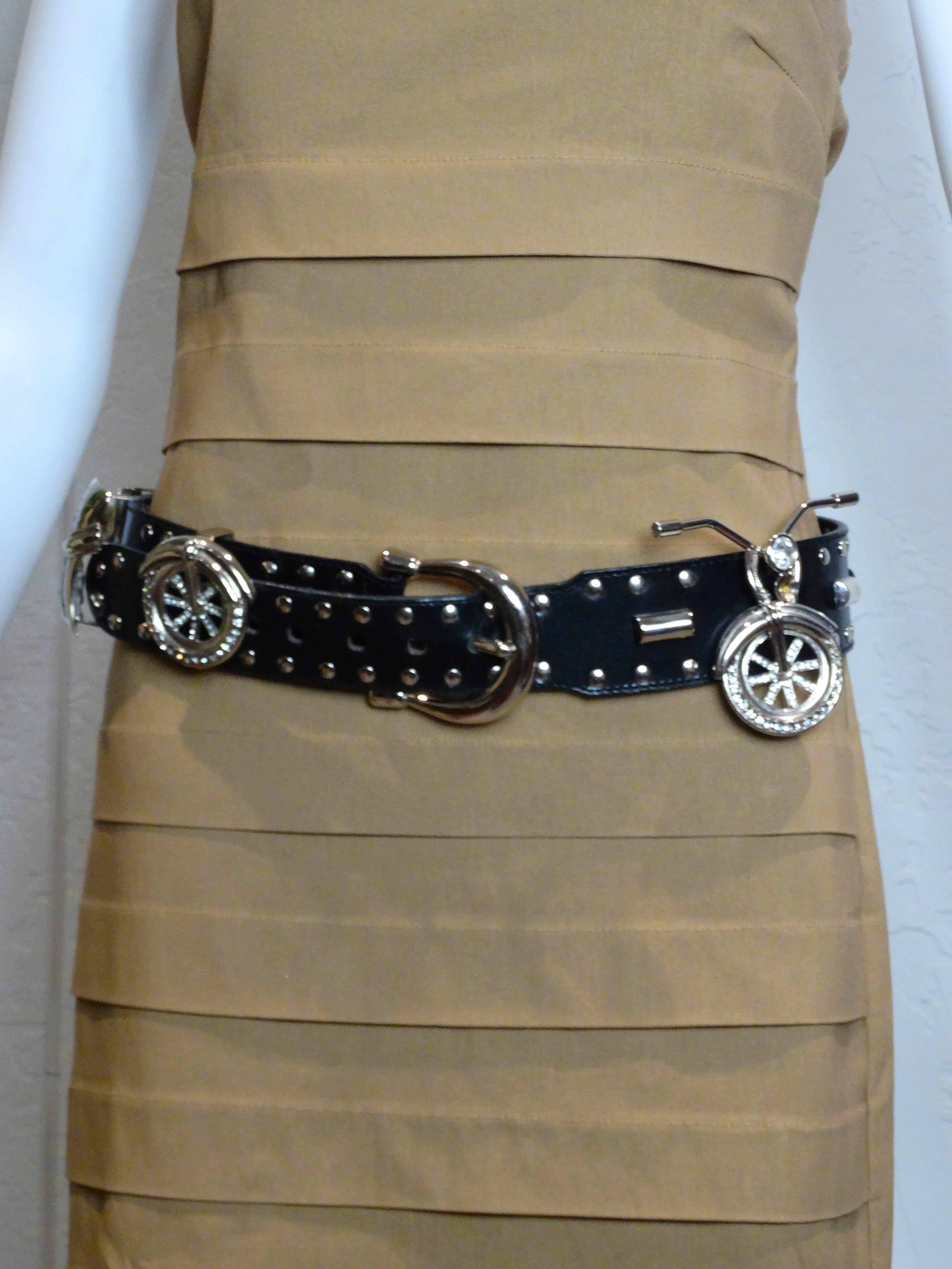 versace studded belt