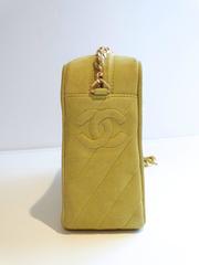 Chanel Suede Green Tassel Camera Bag, 1980s