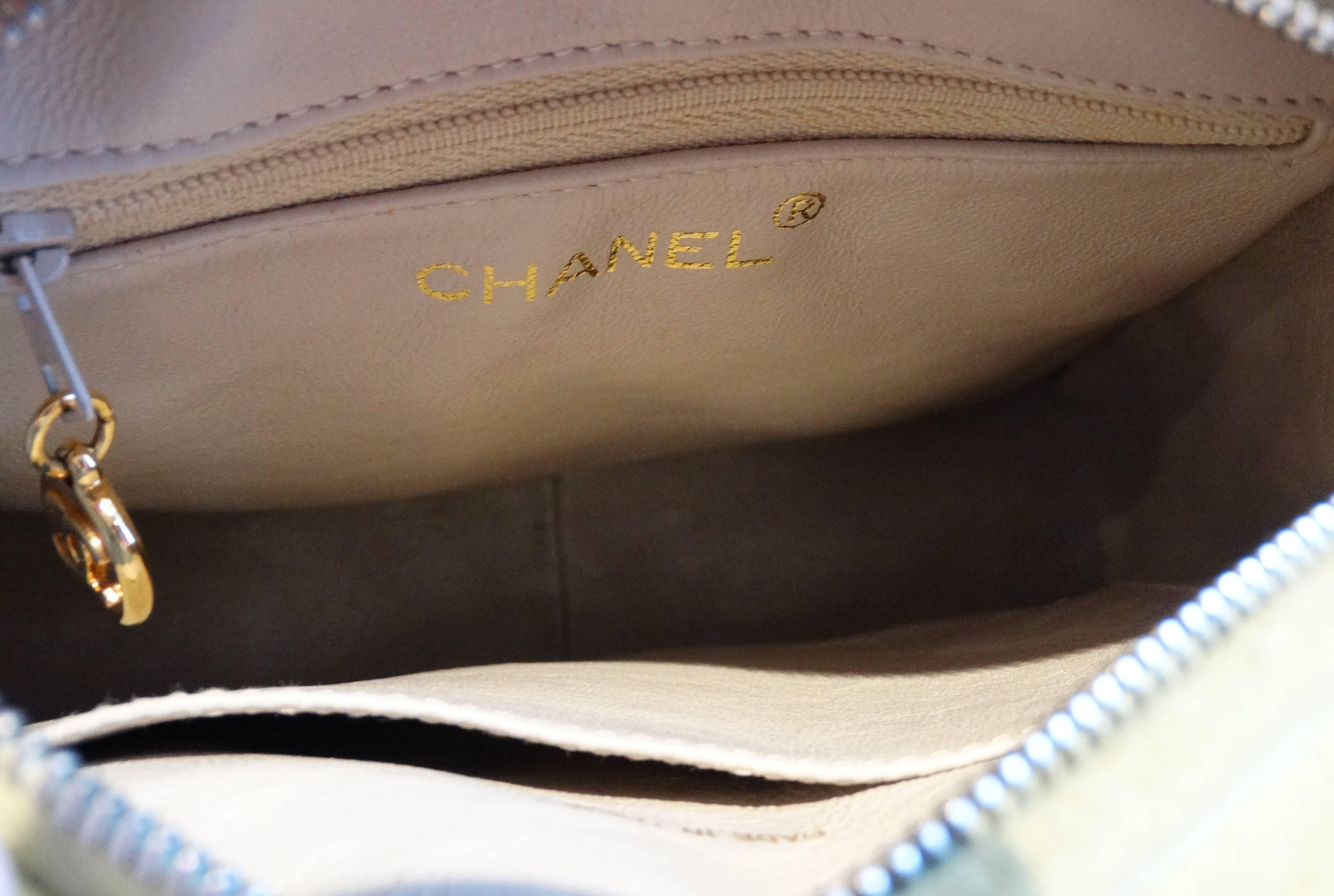 Women's Chanel Suede Green Tassel Camera Bag, 1980s  