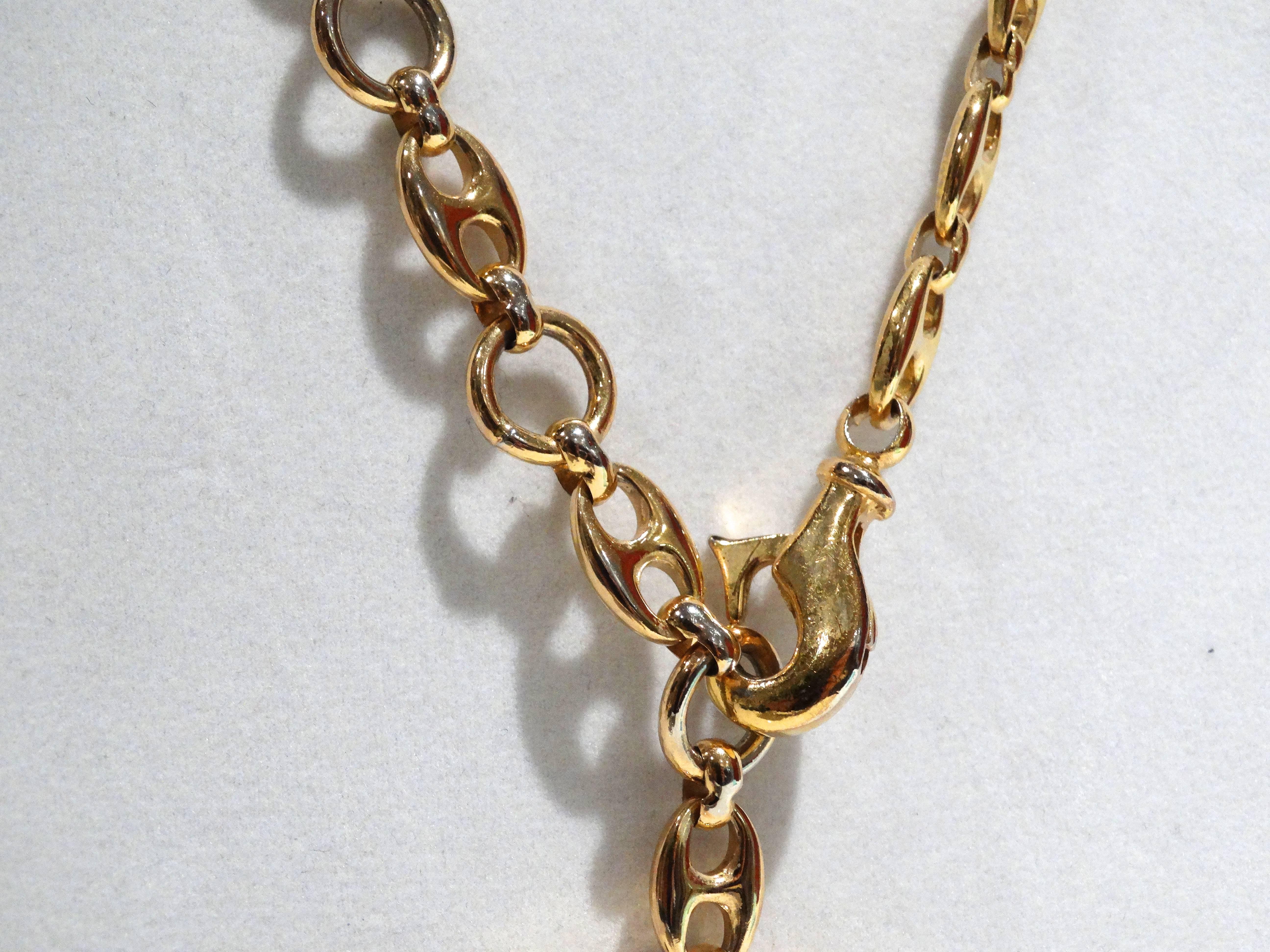 1970s Gucci Anchor Link Pendent Necklace 5