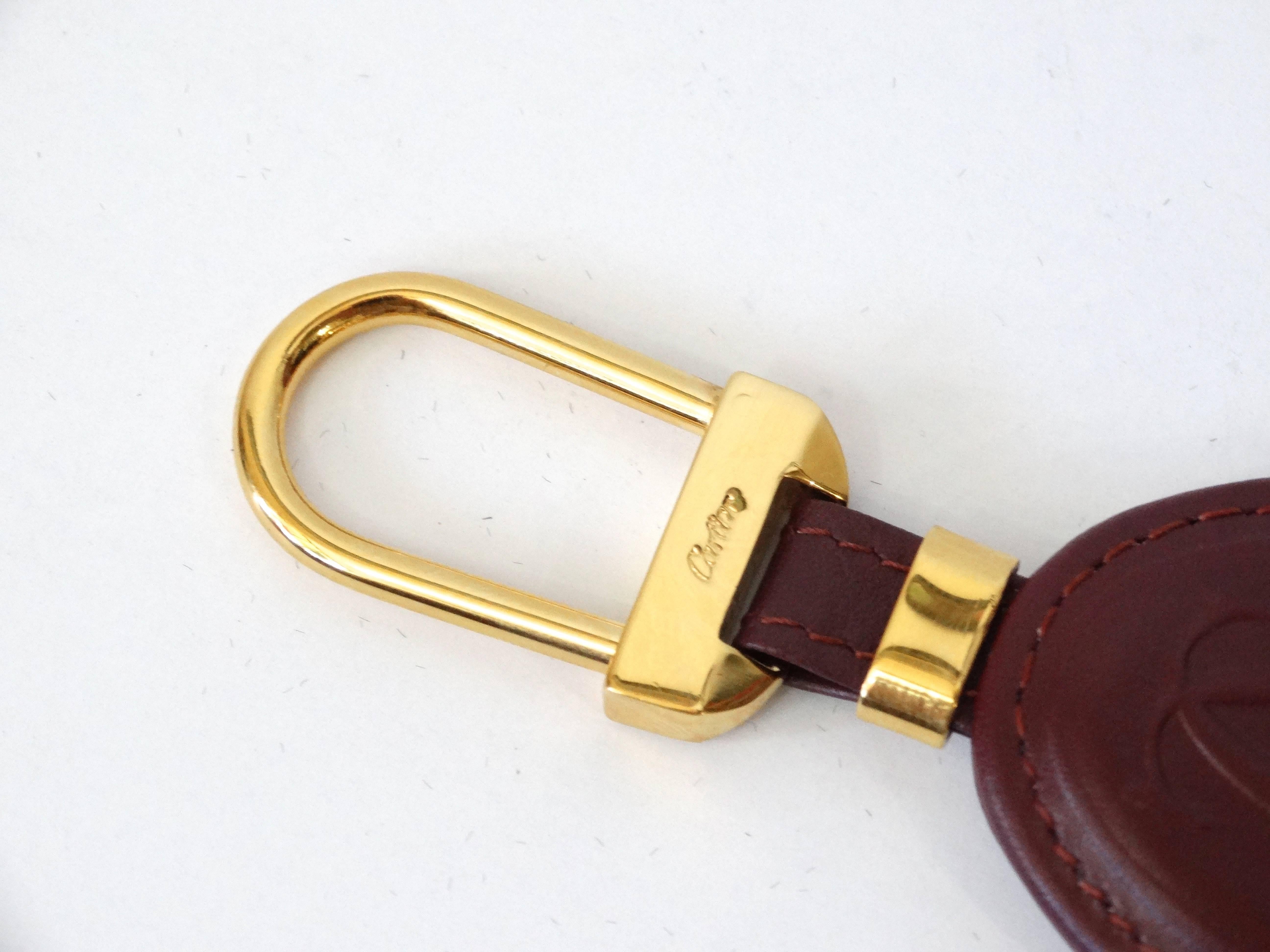 1980s Cartier Leather Keychain In New Condition In Scottsdale, AZ