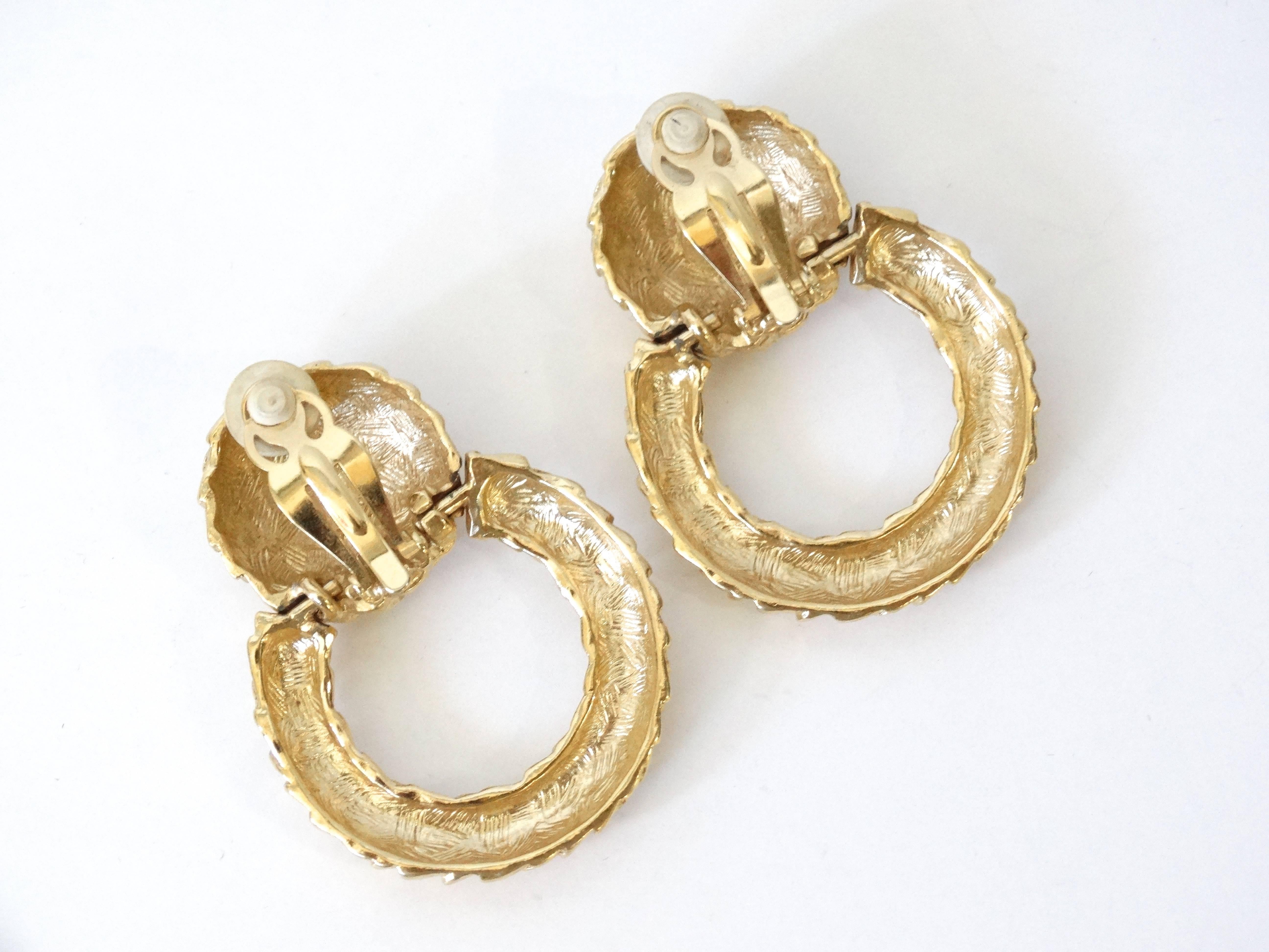 Women's 1980s Givenchy Gold Hoop Earrings