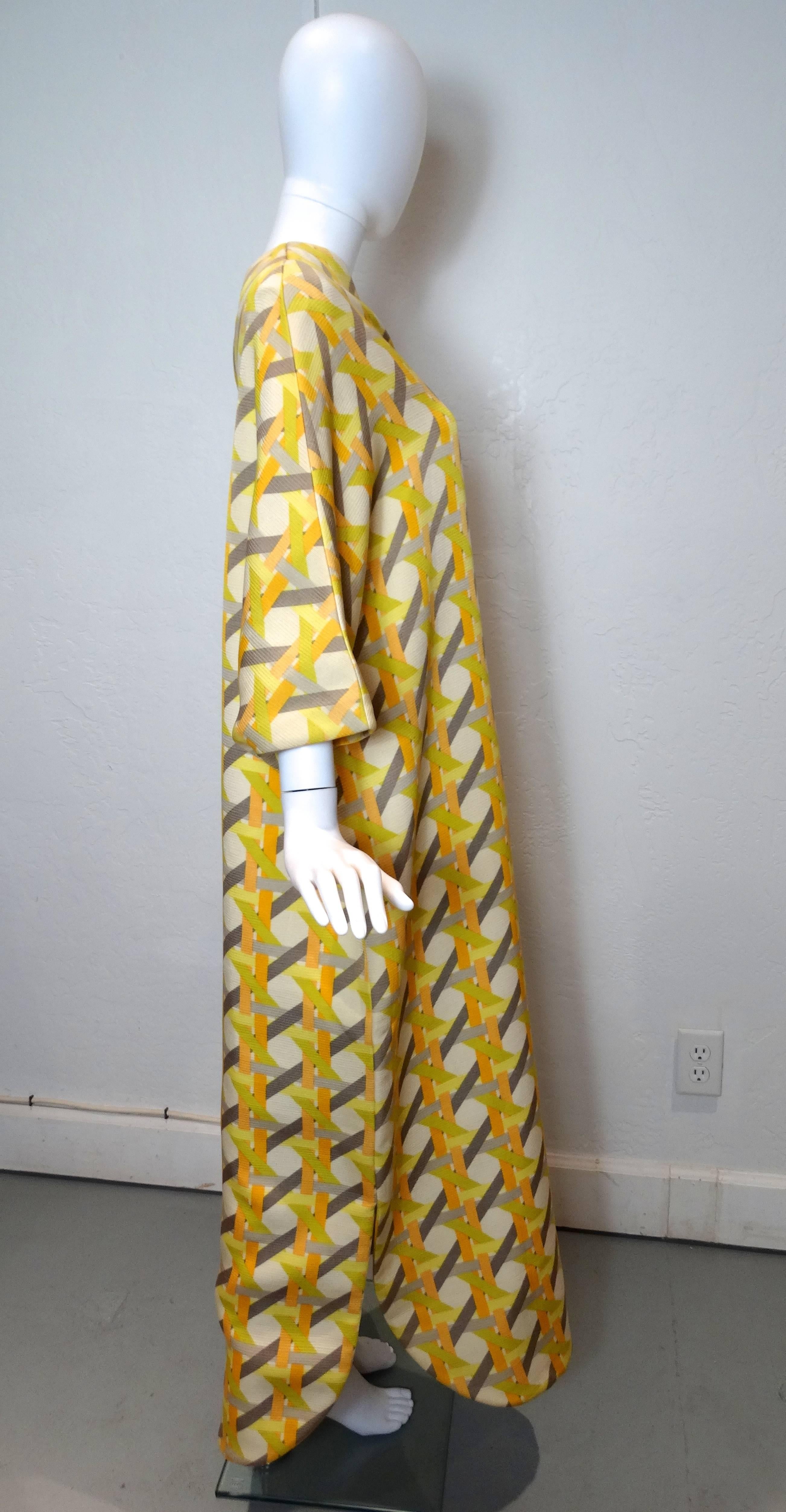 Women's 1960s One Shoulder Silk Caftan 