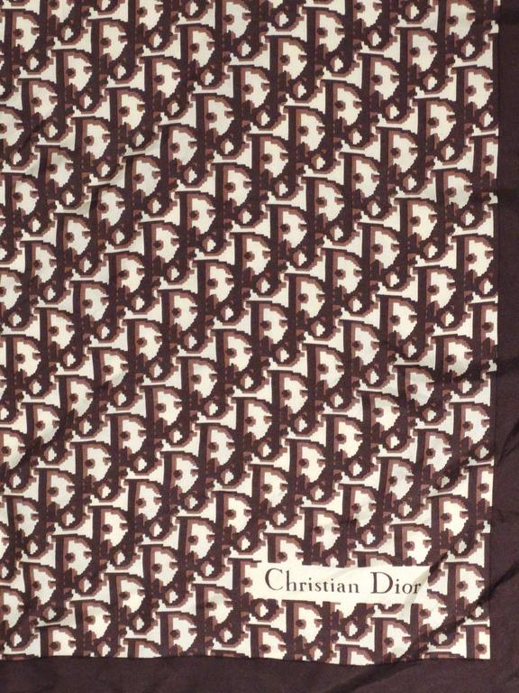1970s Christian Dior Monogram Silk Scarf at 1stDibs | dior hair scarf ...
