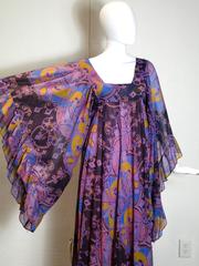 David Silverman Bohemian Angel Wing Maxi Dress, 1970s