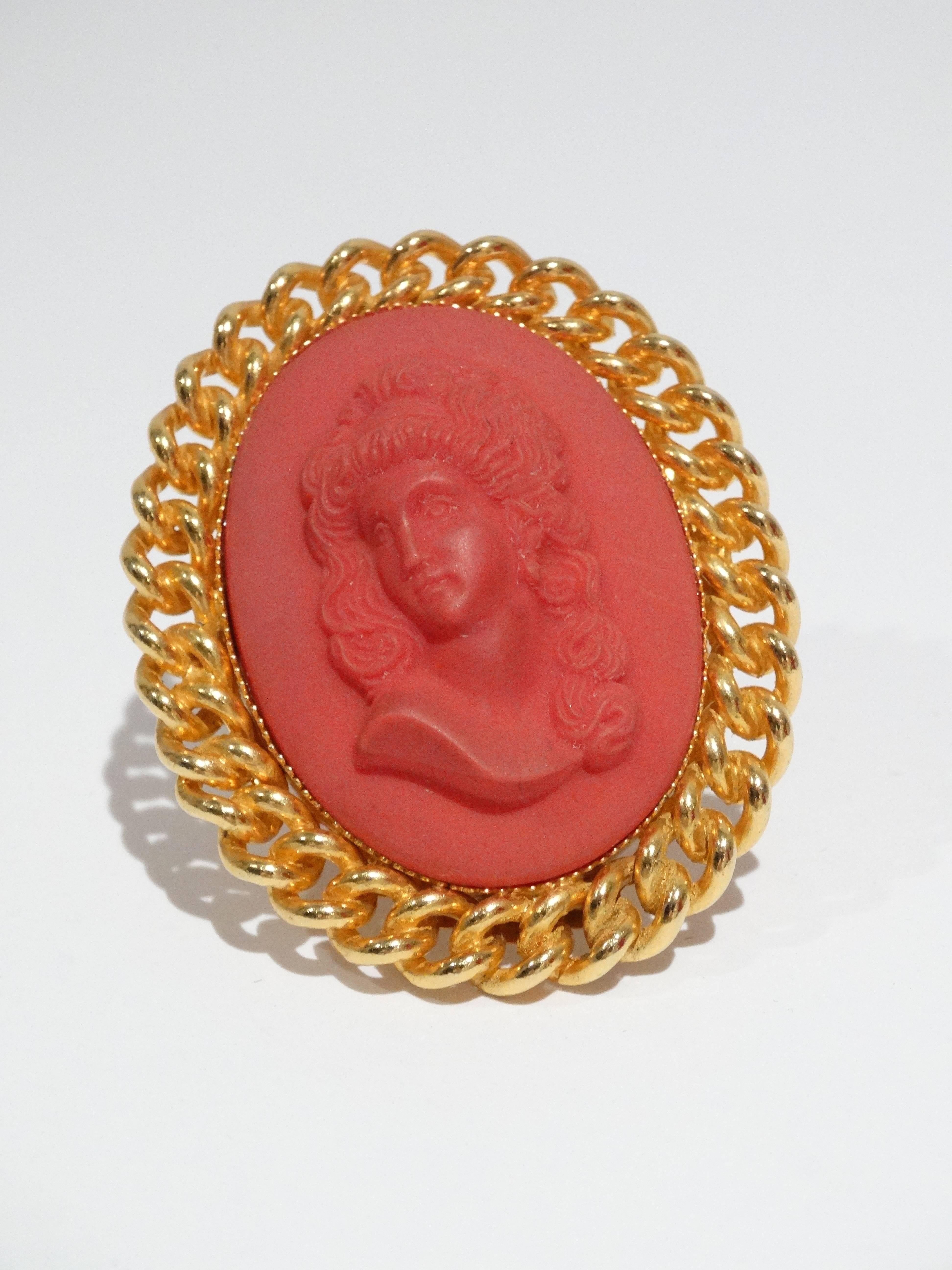 1970s William de Lillo Cameo Ring  For Sale 1